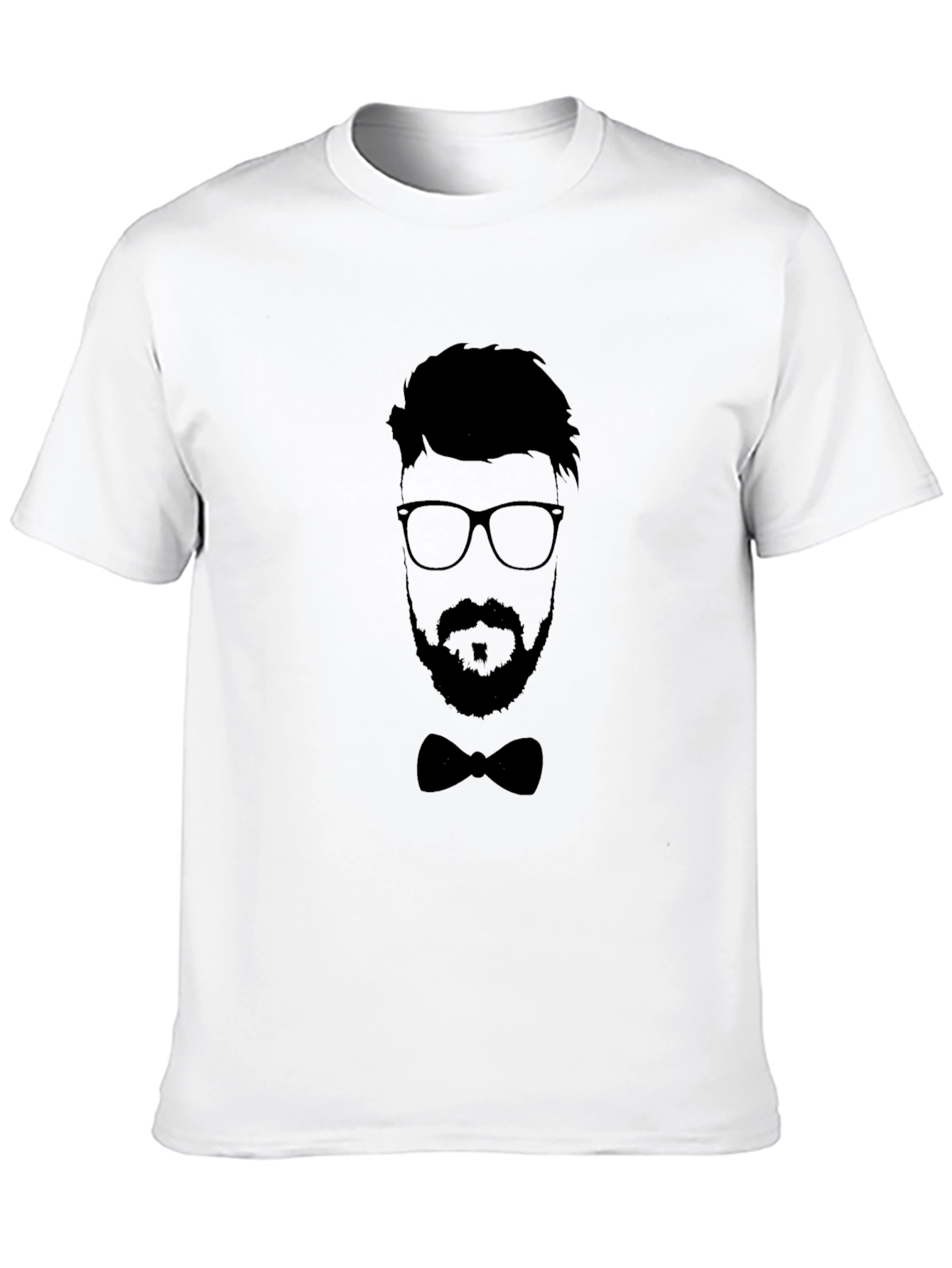 Black Men's Black Silhouette Graphic Tee - Smart Casual view 10