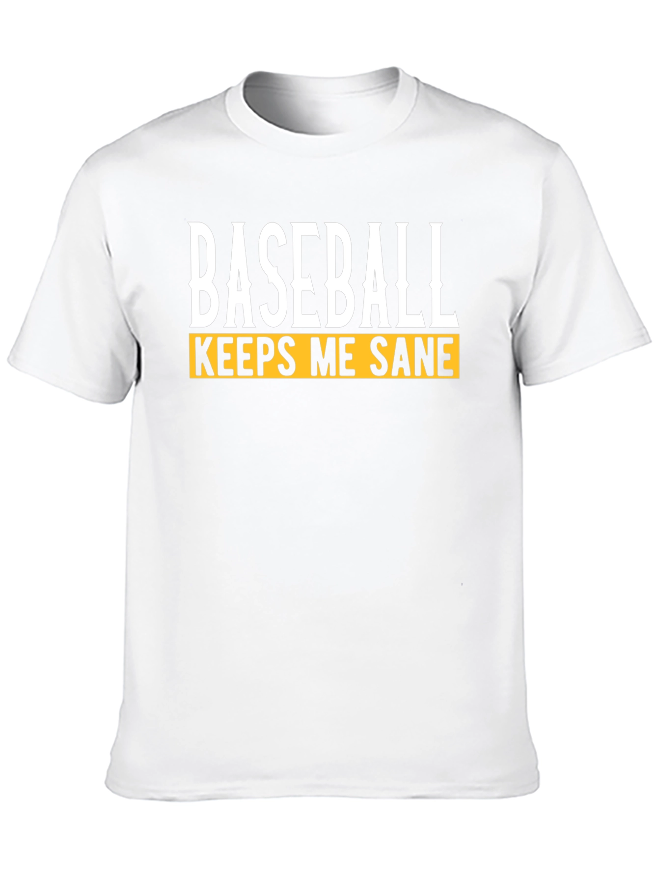 Black Baseball Keeps Me Sane Graphic T-Shirt view 10