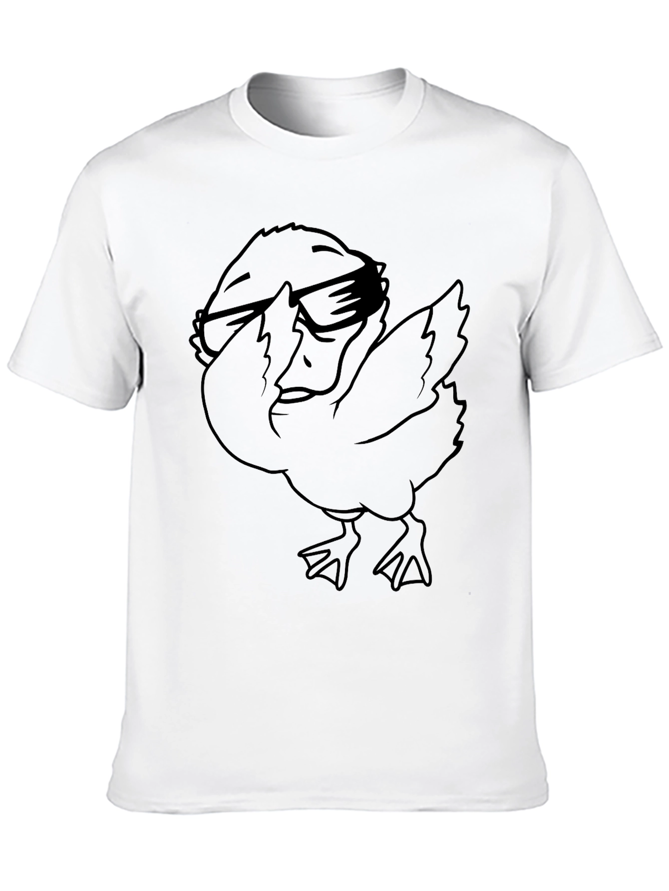 Black Dabbing Duck Graphic Tee - Cool and Funny view 10