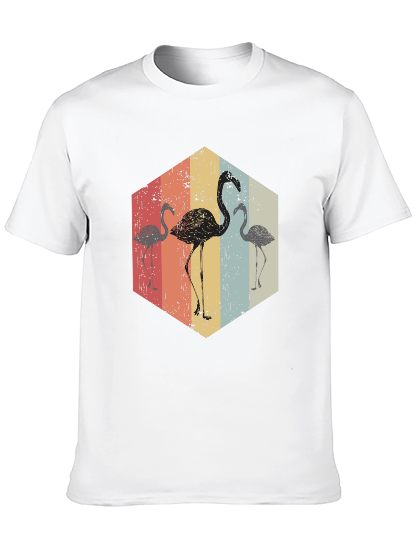 Black Retro Flamingo Graphic Tee view 10