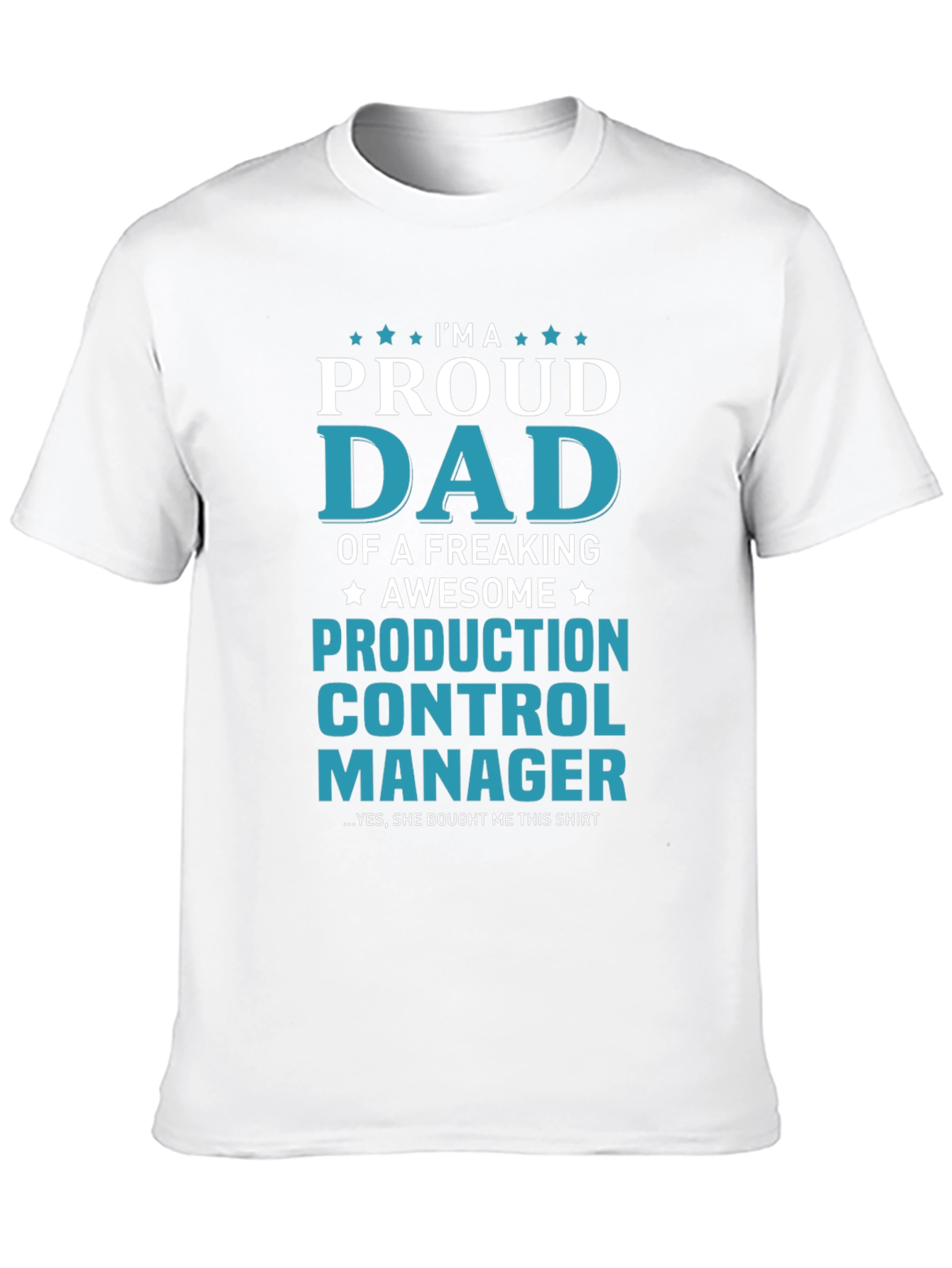 Black Proud Dad Production Control Manager T-Shirt view 10