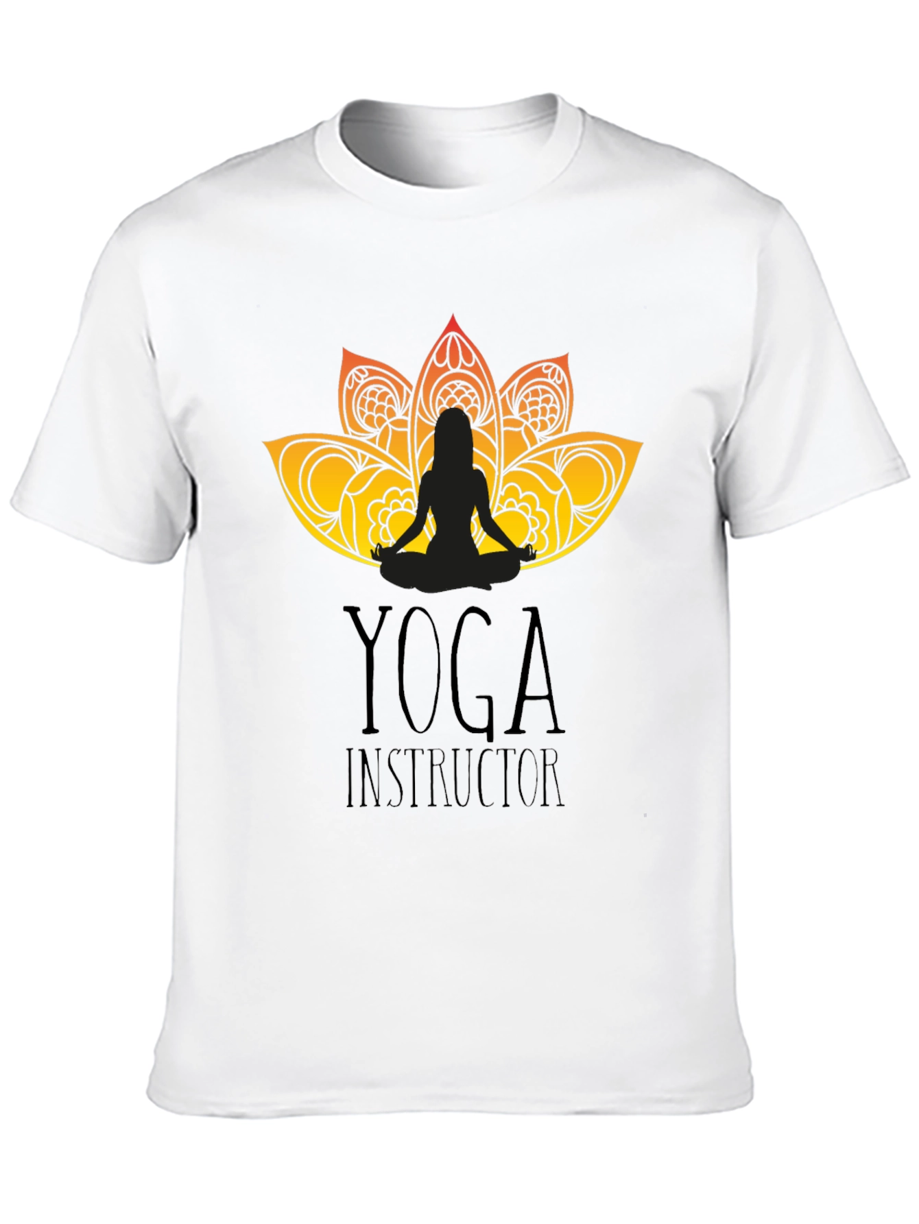 Black Yoga Instructor Graphic Black T-Shirt view 10