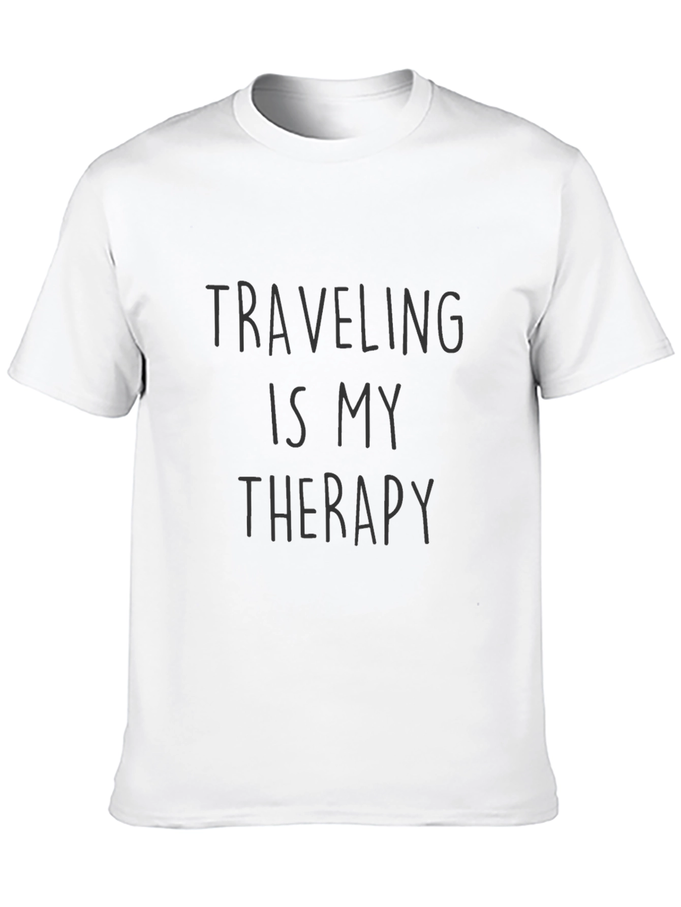 Black Traveling is My Therapy Black Tee Shirt view 10