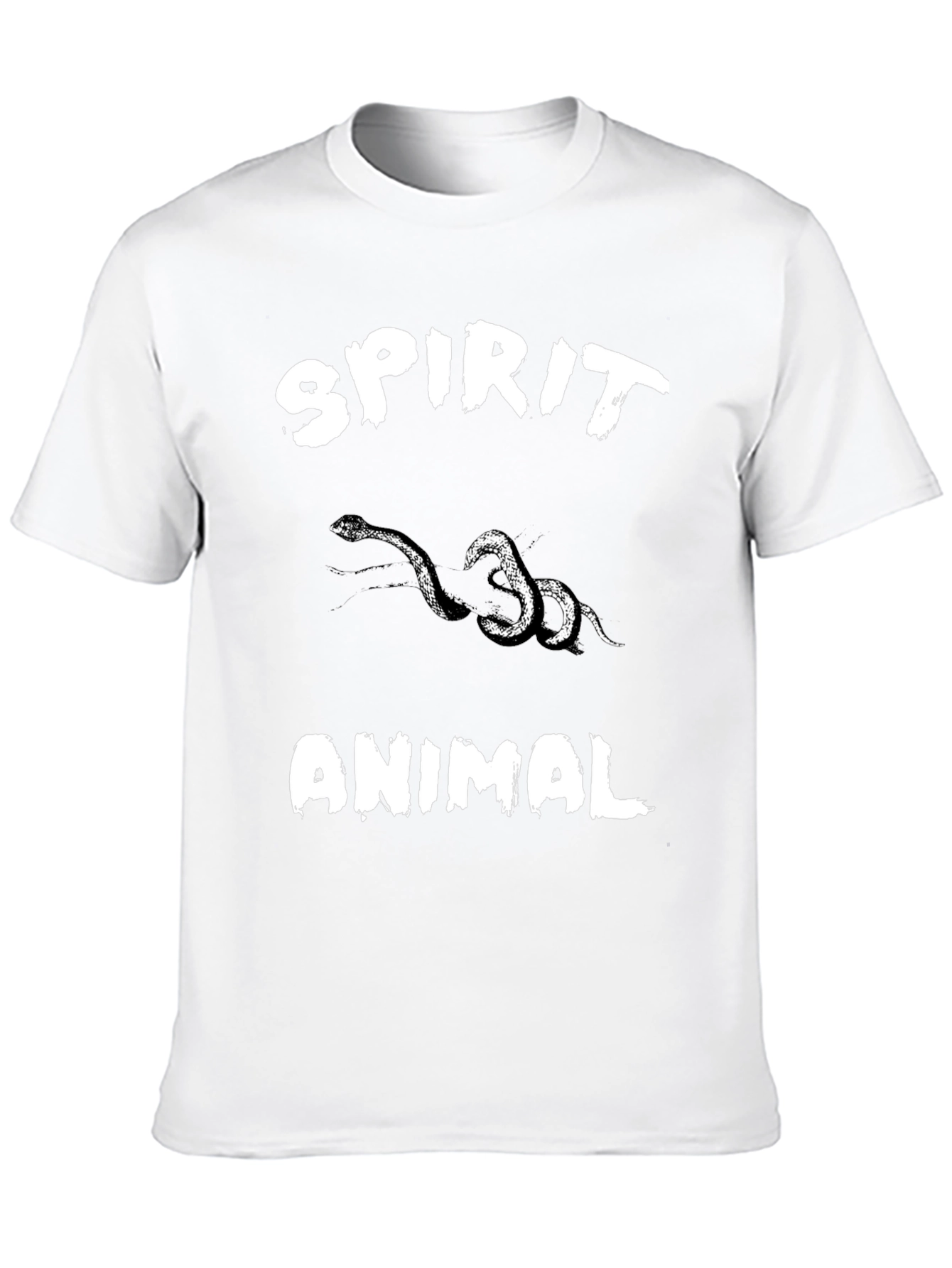 Black Spirit Animal Snake Graphic Black T-Shirt view 10