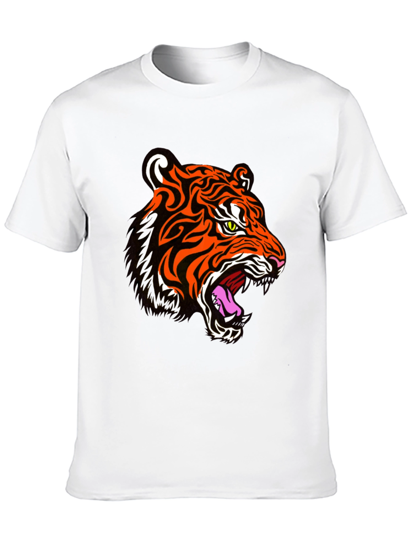 Black Tiger Graphic Print Black T-Shirt view 10