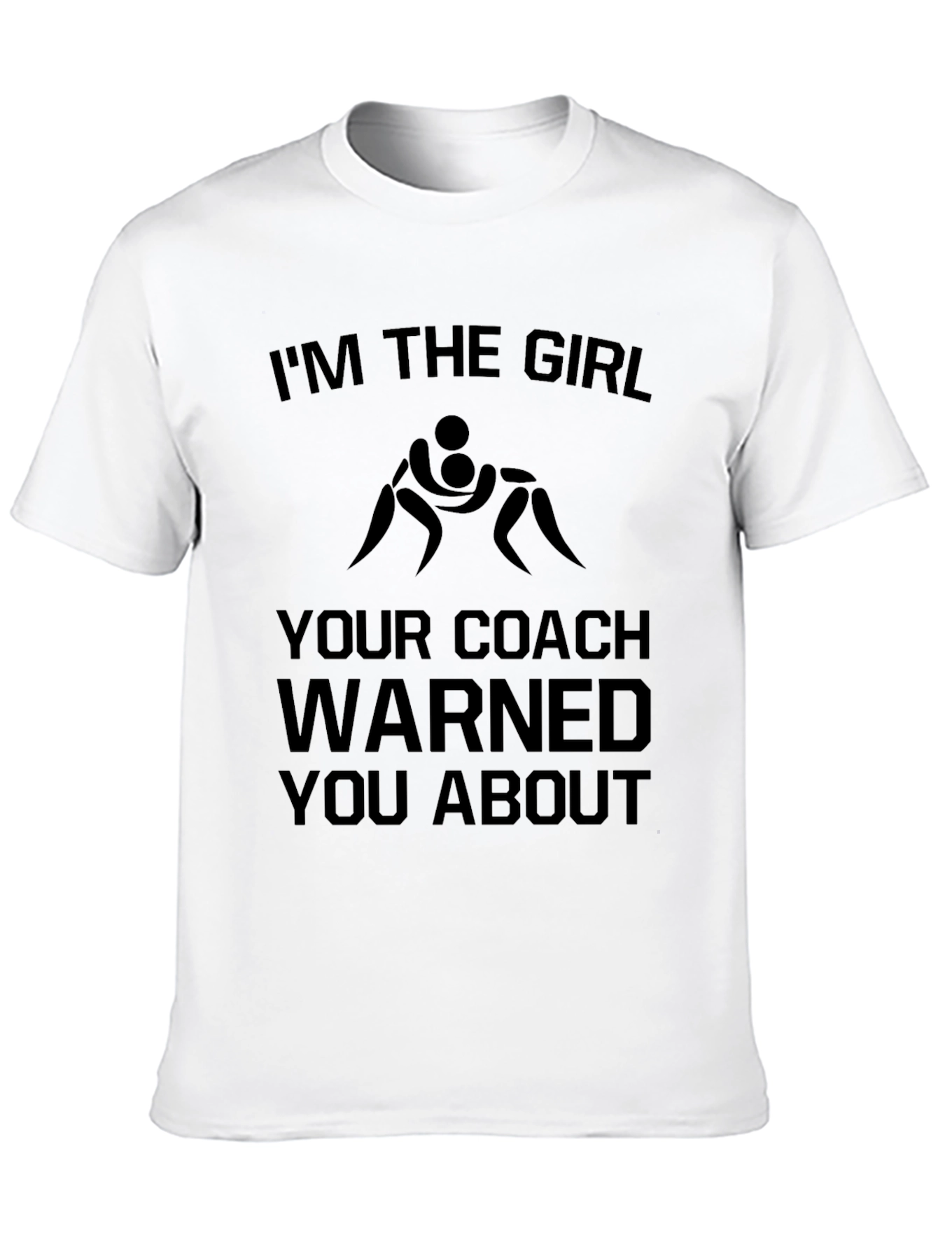 Black Wrestling Girl T-Shirt - Coach Warned You About! view 10