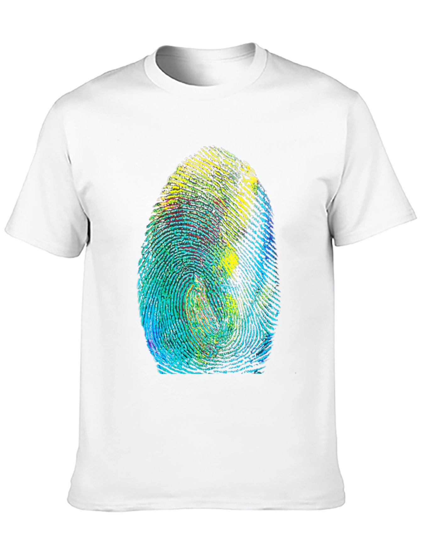 Black Unique Fingerprint Graphic Tee - Black view 10