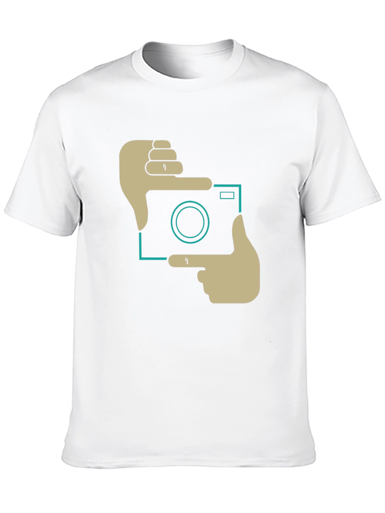 Black Trendy Camera Frame Graphic Black T-Shirt view 10