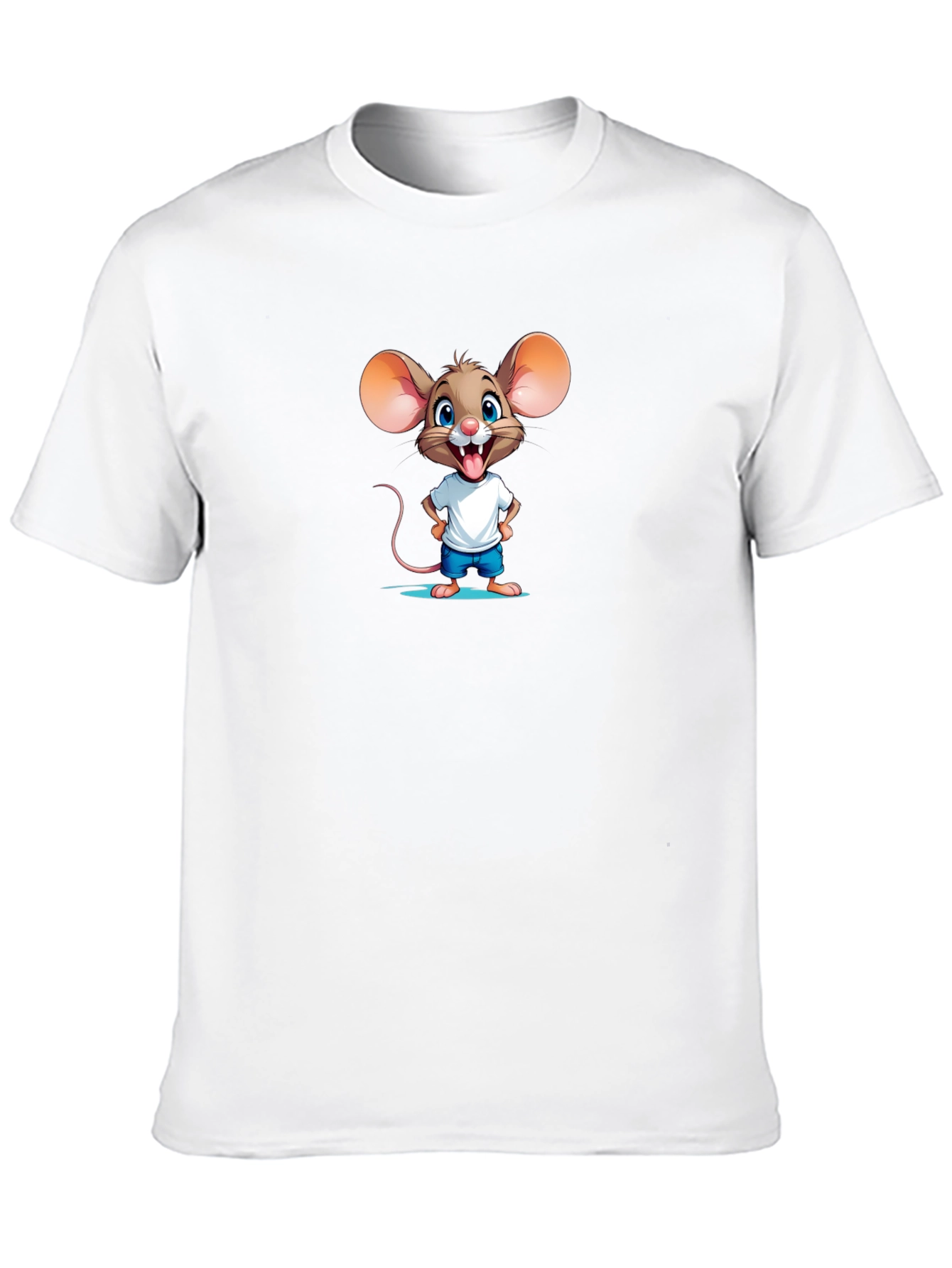 Black Cartoon Mouse Graphic Tee - Funny & Cute view 10
