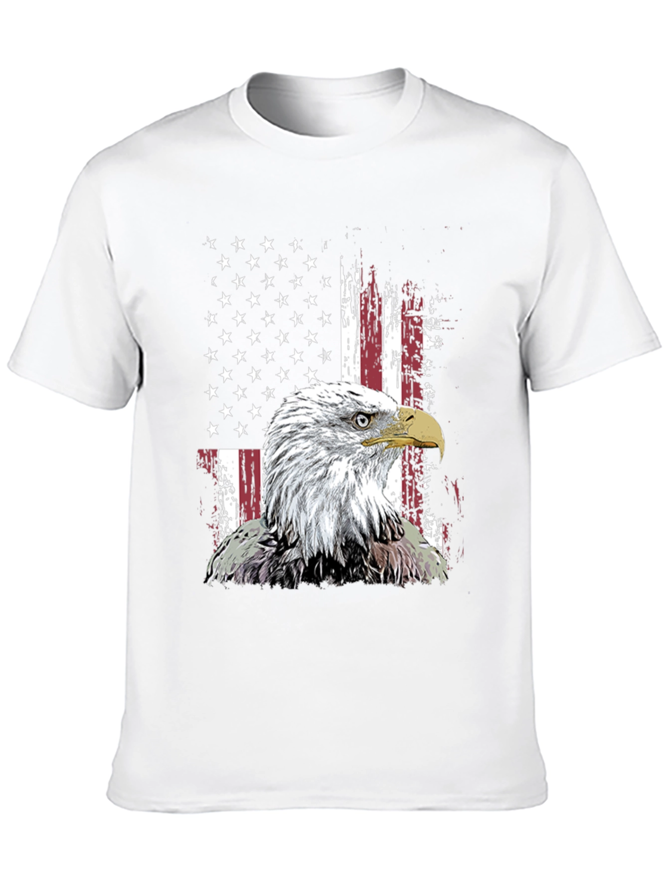 Black Patriotic Eagle USA Flag Graphic Tee view 10