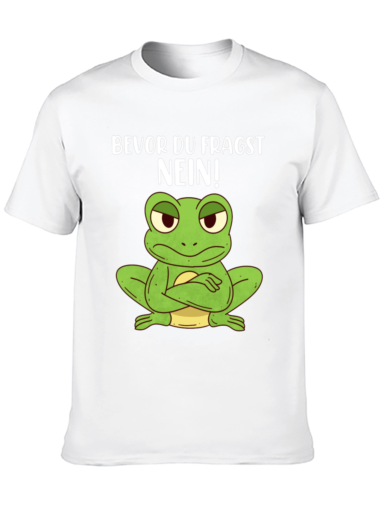 Black Funny Frog T-Shirt - "Bevor Du Fragst NEIN!" view 10