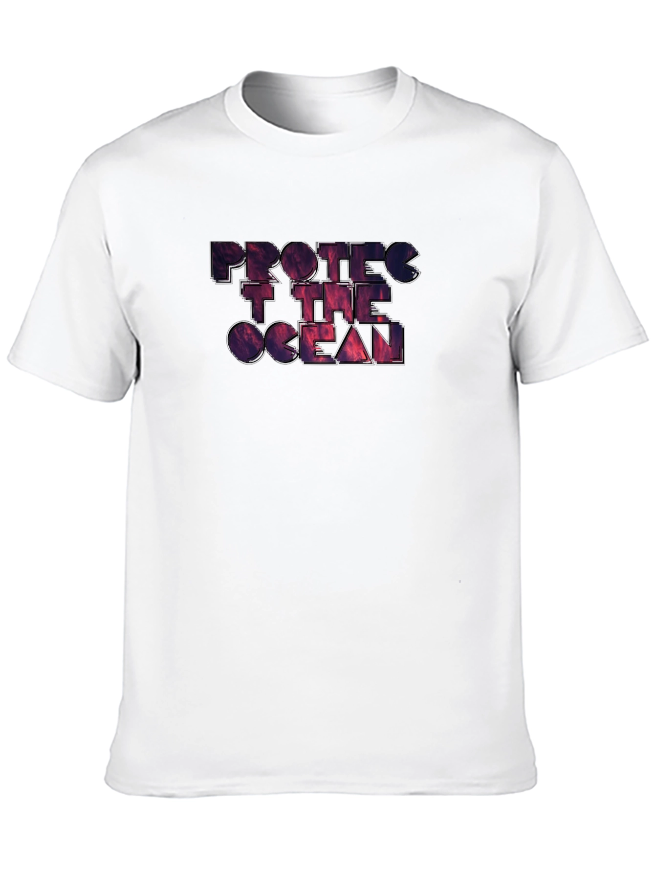 Black Protect the Ocean Black Graphic T-Shirt view 10
