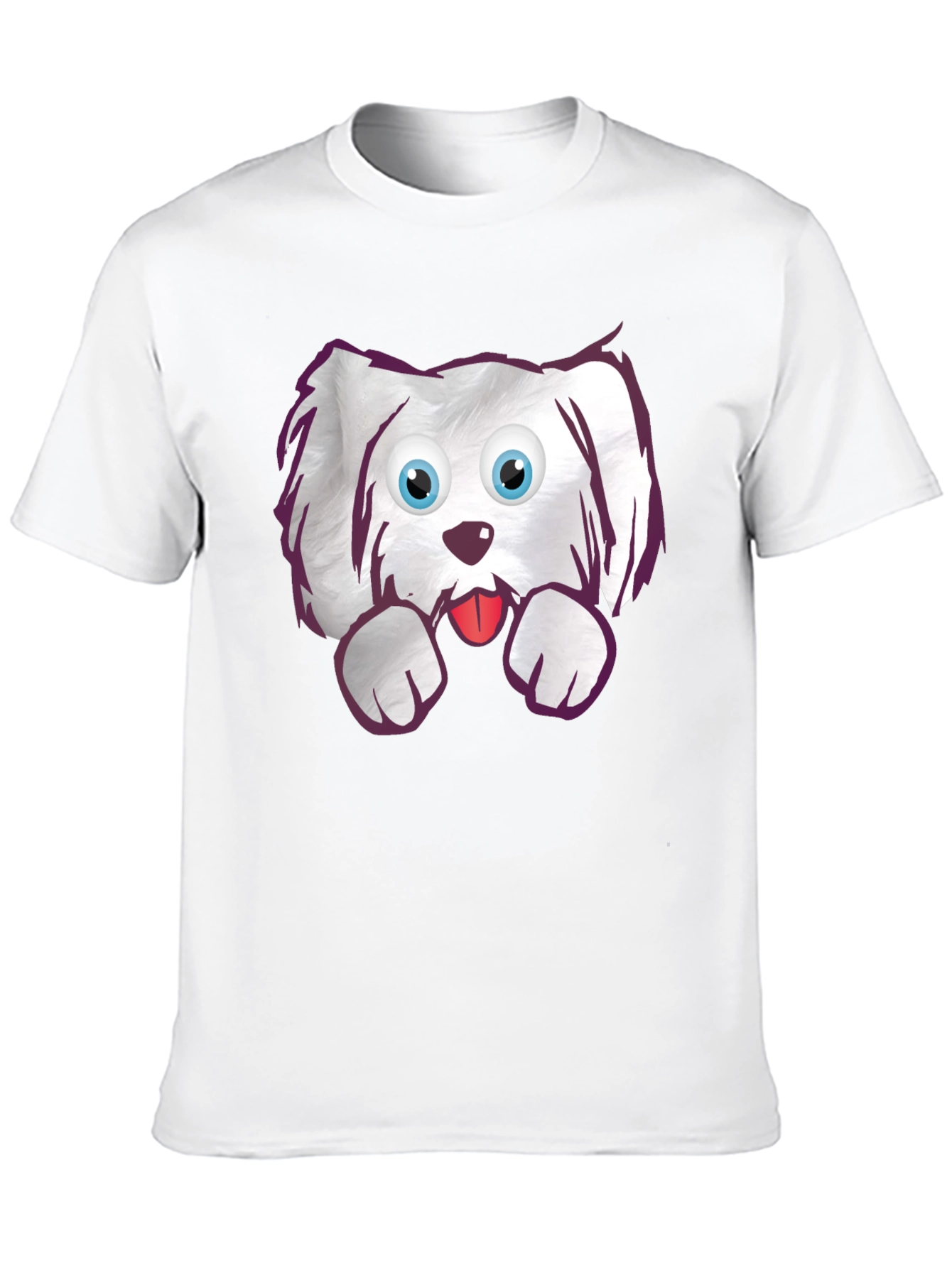 Black Cartoon Dog Graphic T-Shirt - Cute Pet Tee view 10