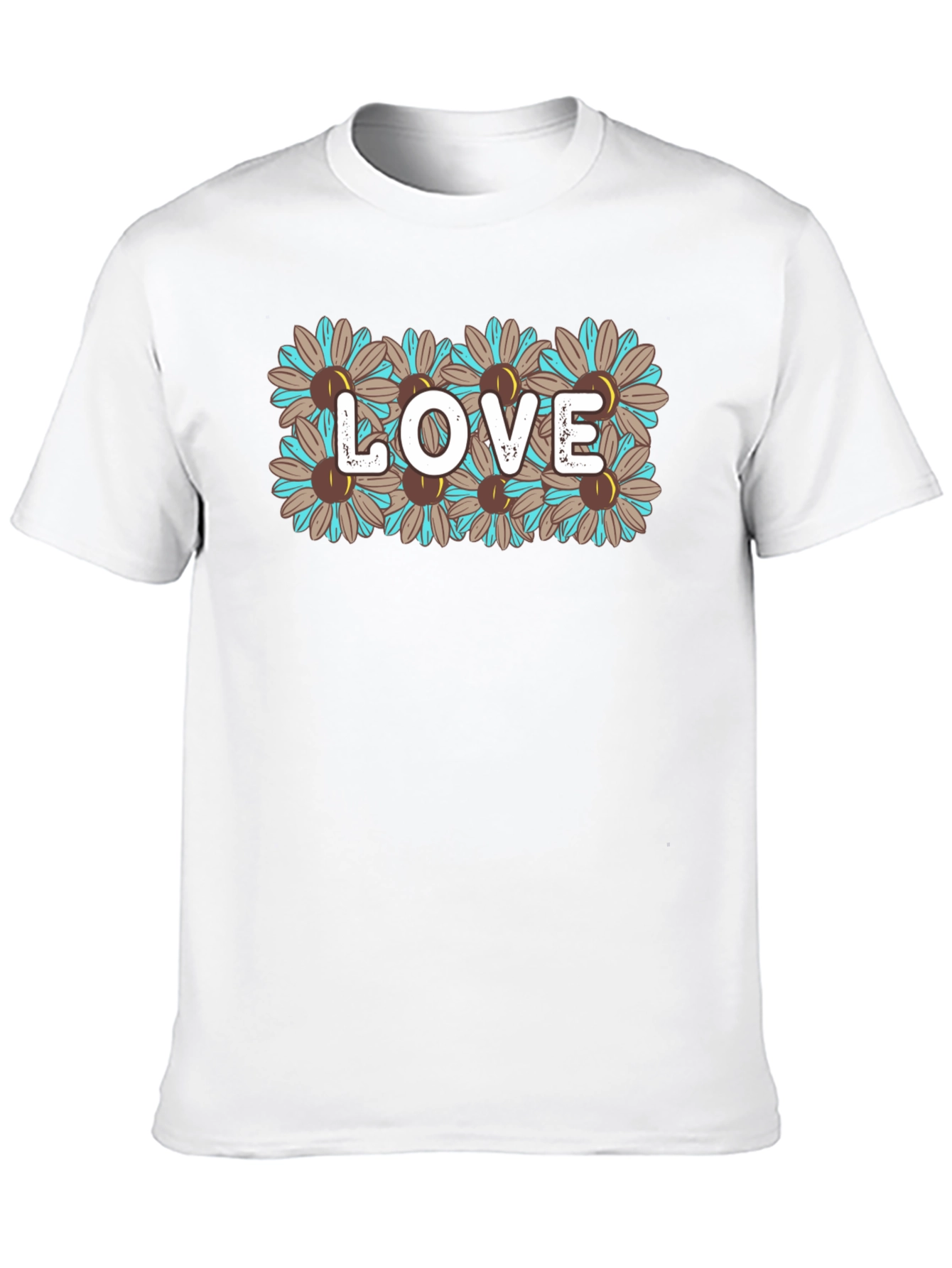 Black Floral LOVE Graphic Tee - Stylish & Unique view 10