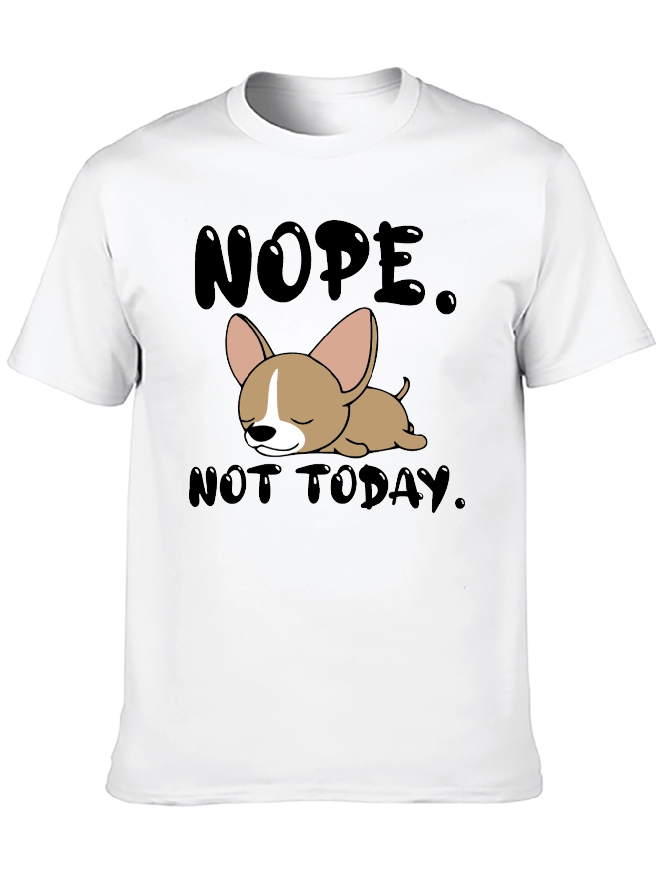 Black Nope Not Today Graphic T-Shirt view 10