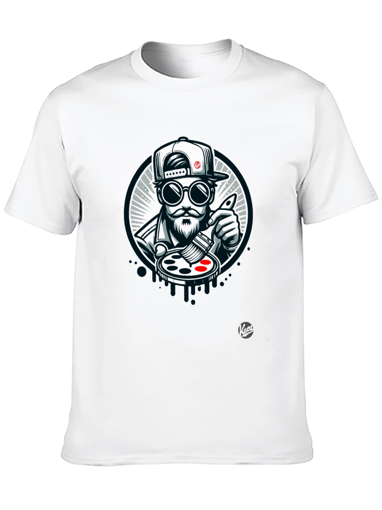 Black Painter T-Shirt - Unique Graphic Tee view 10