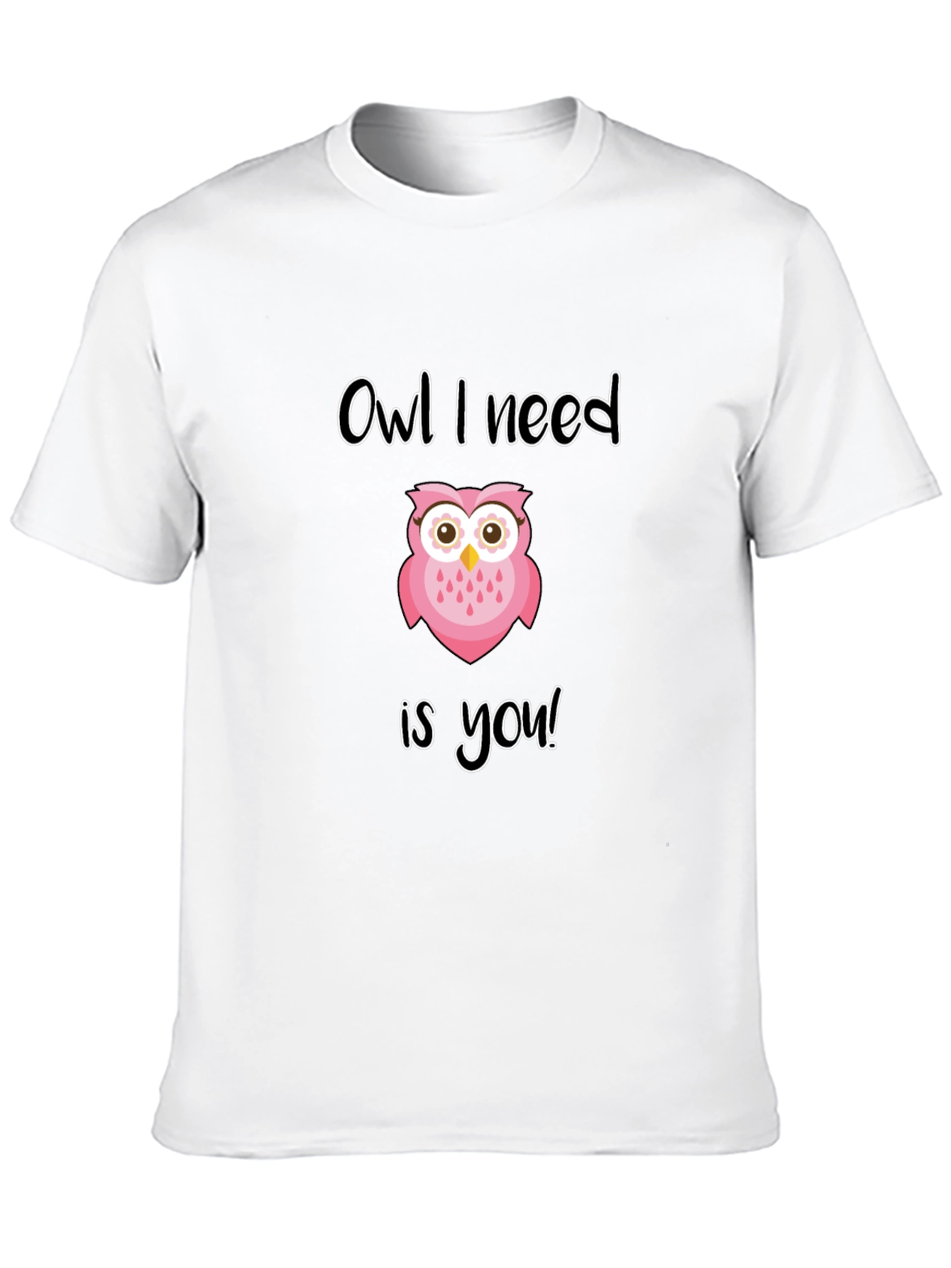 Black Owl I Need Is You Graphic Tee - Black view 10