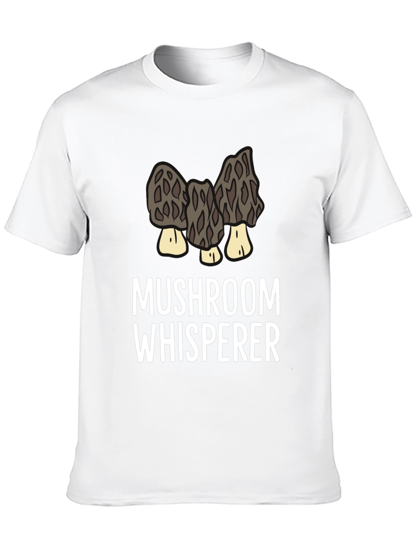 Black Mushroom Whisperer Graphic Tee - For Morel Hunters view 10