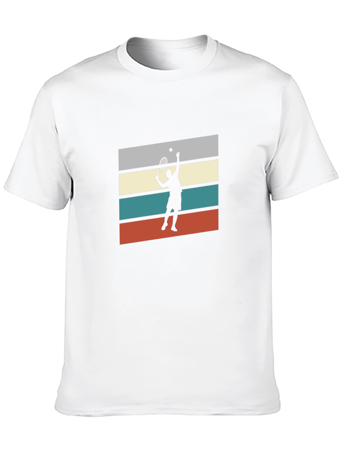Retro Tennis Player Graphic Tee - 10