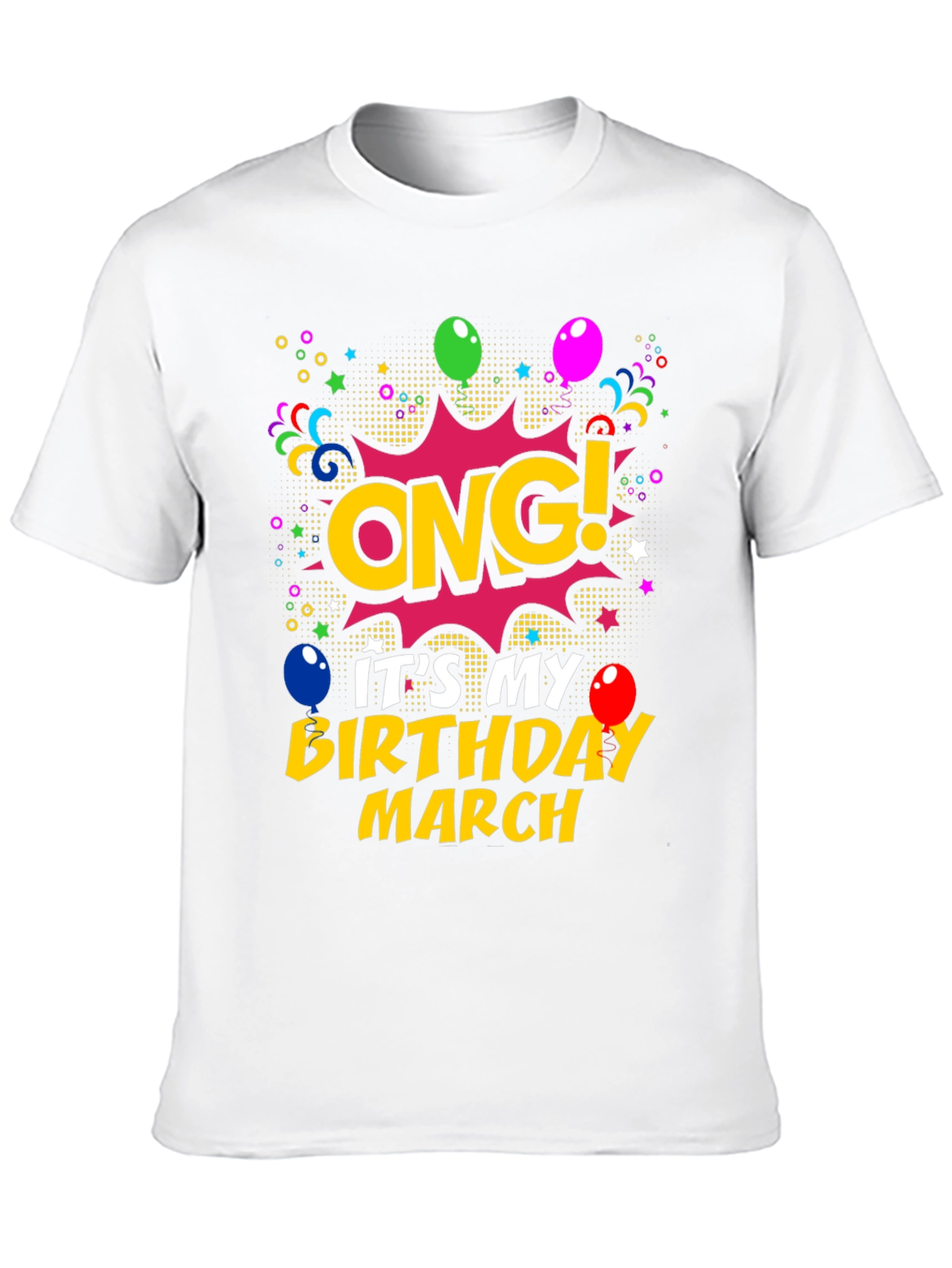 Black ONG! It's My Birthday March T-Shirt view 10