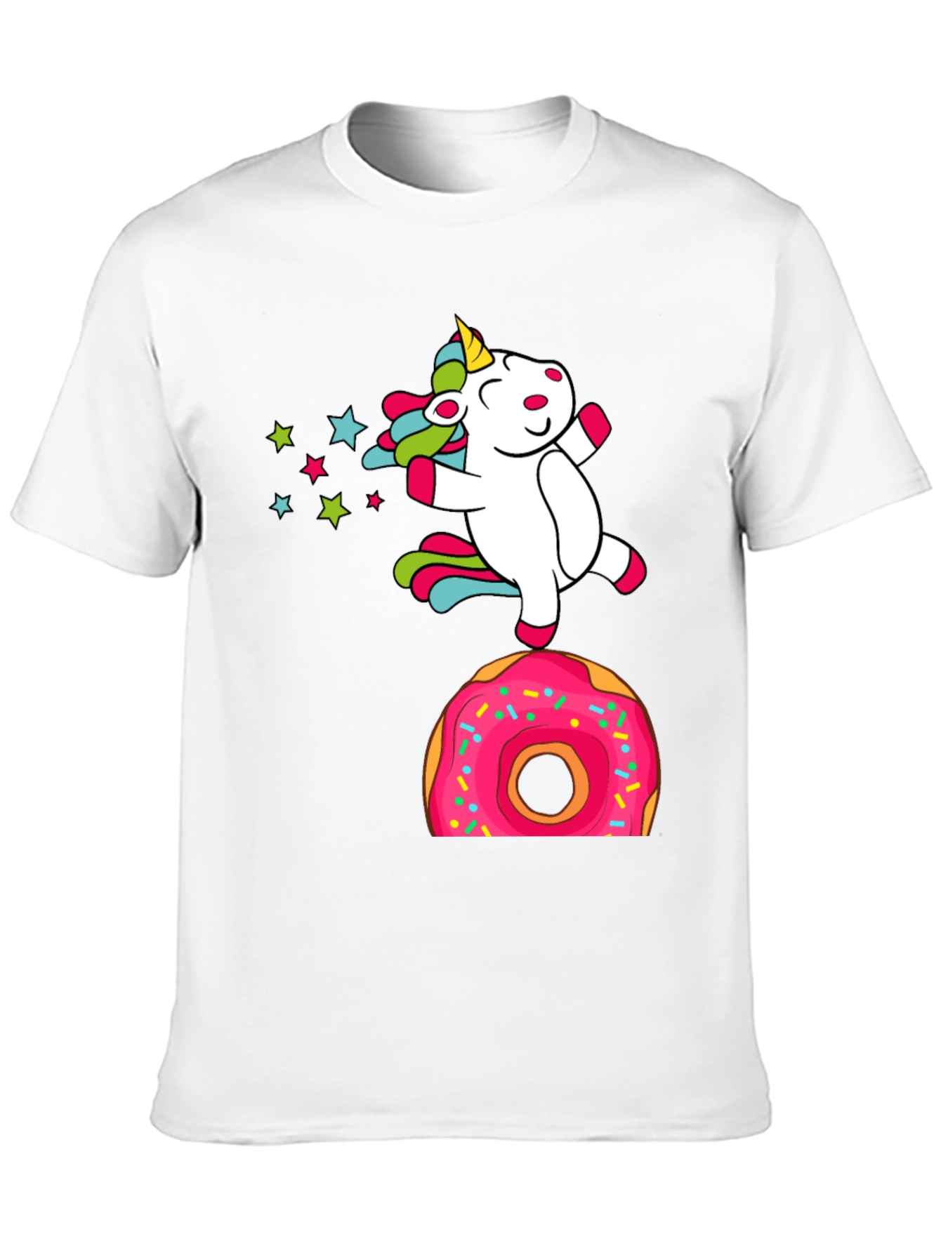 Black Unicorn Donut T-Shirt - Fun Novelty Tee view 10