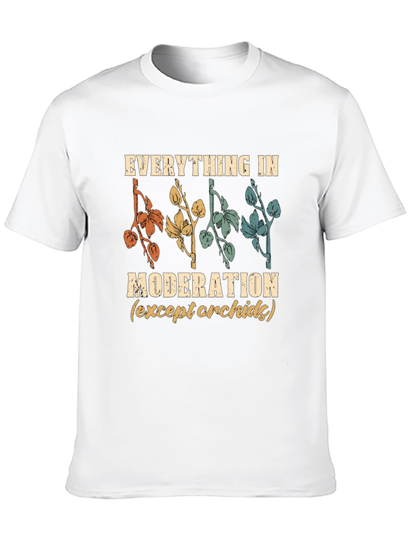 Black Everything in Moderation Orchid T-Shirt view 10