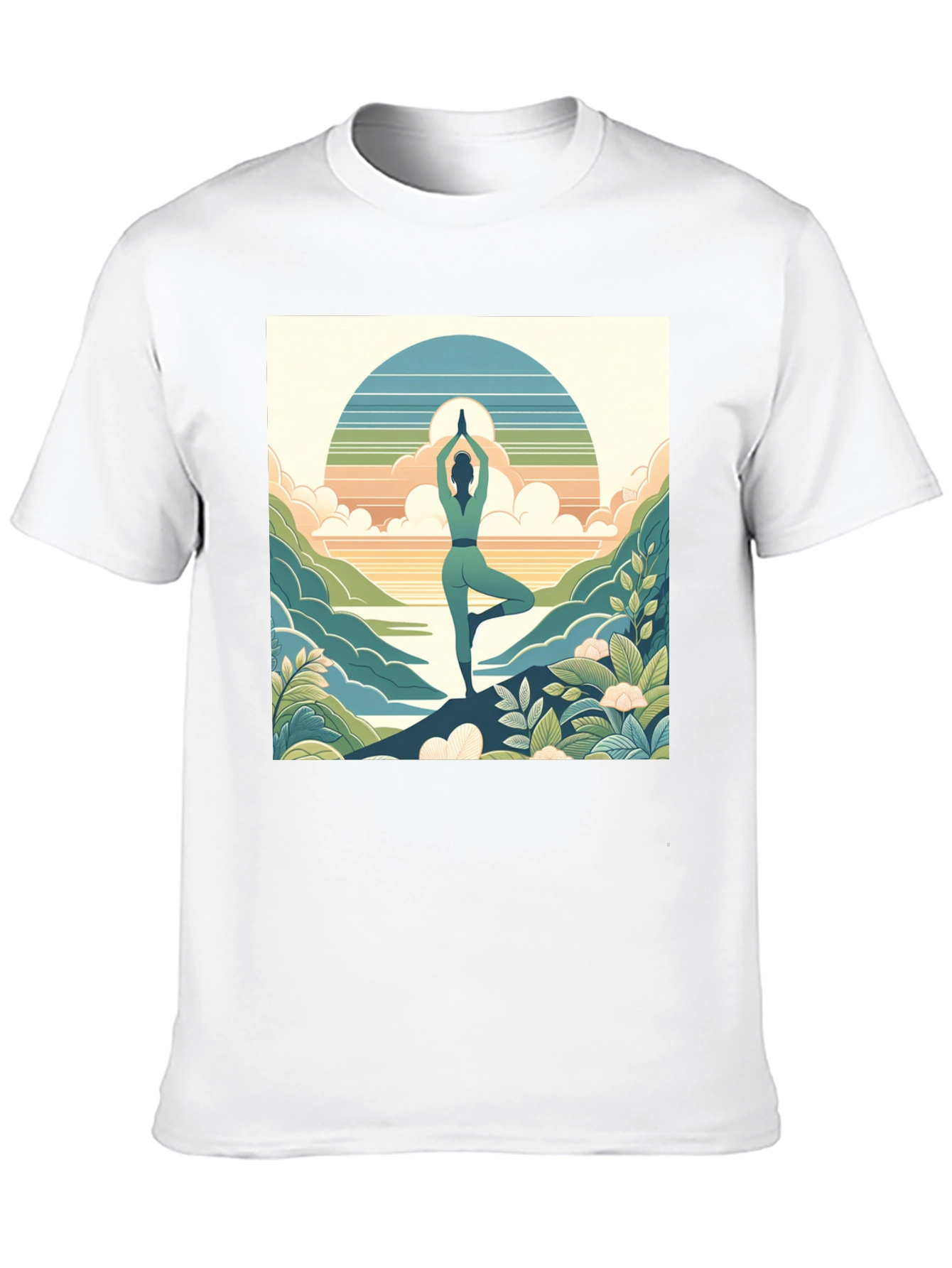 Black Yoga Serenity Tee - Nature Balance Design view 10