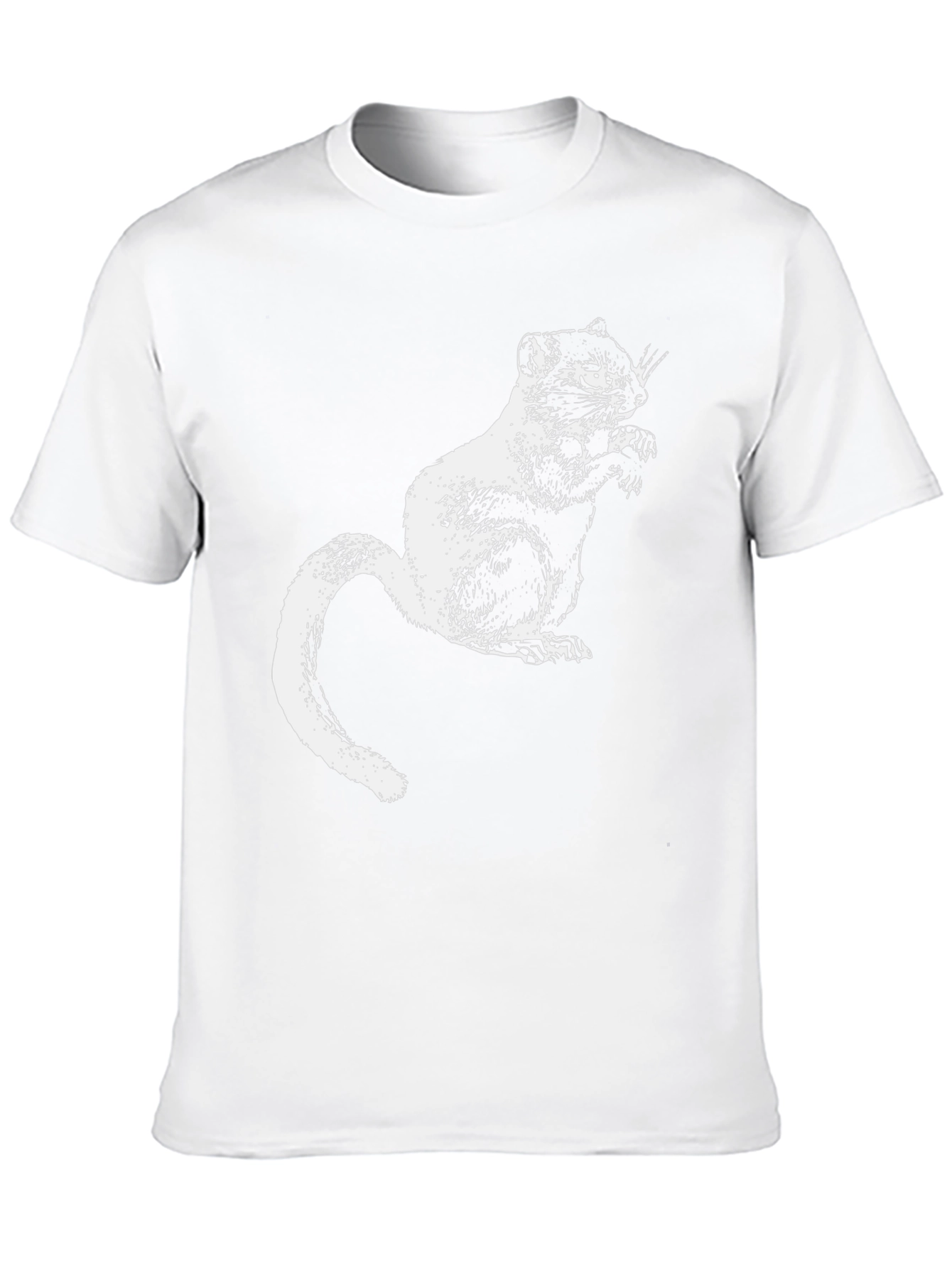 Black Chipmunk Graphic Tee - Unisex Black T-Shirt view 10