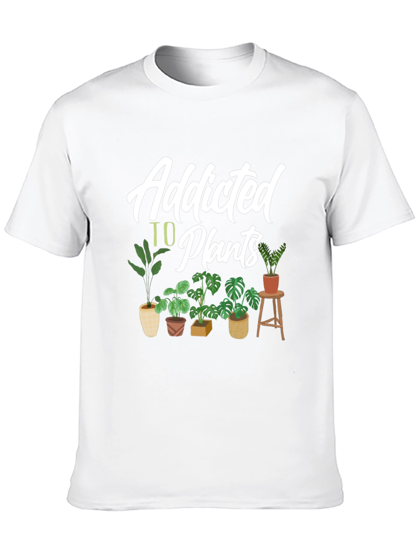 Black Addicted to Plants Graphic Tee - Black Cotton T-Shirt view 10