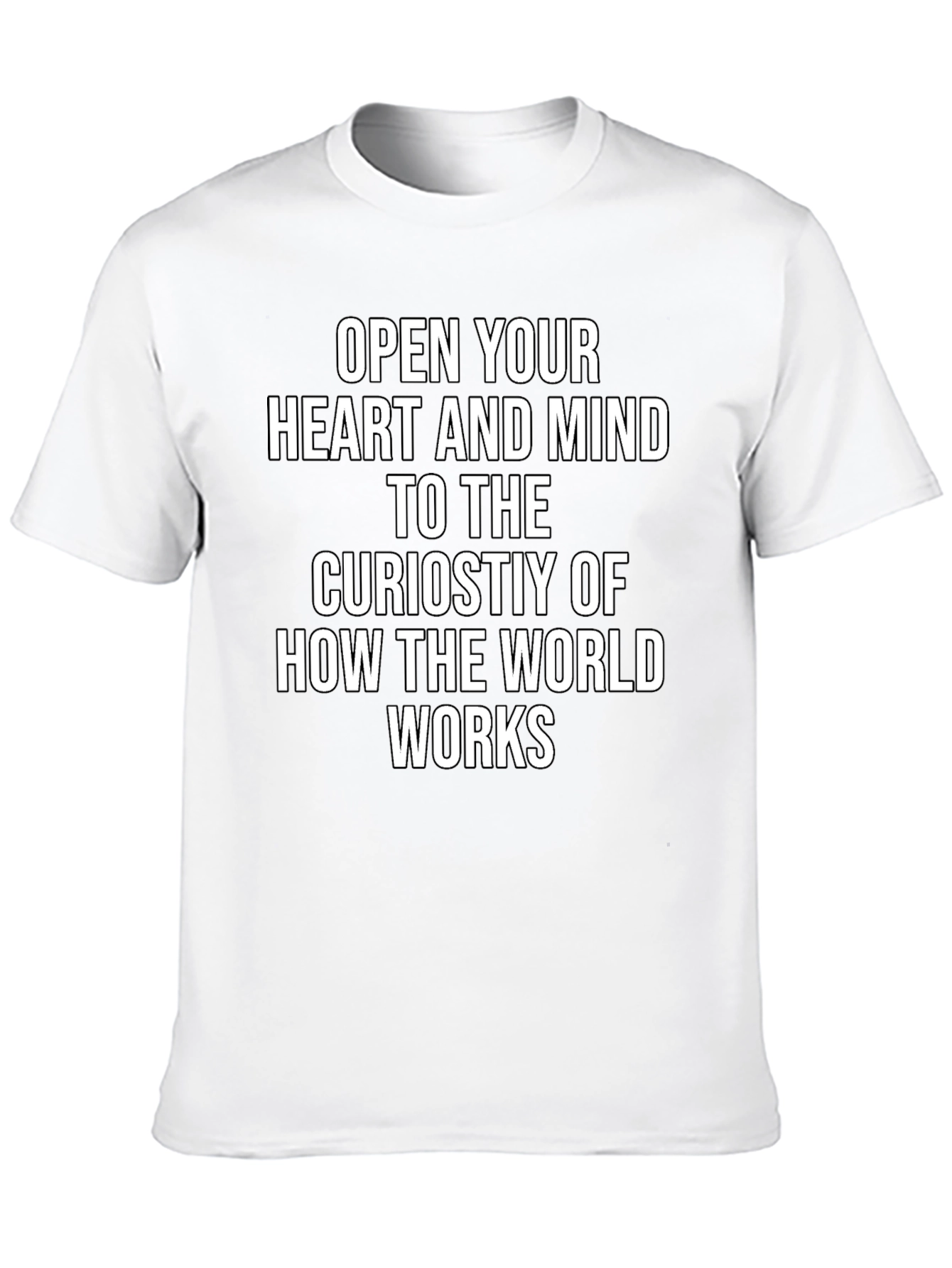 Black Inspirational T-Shirt: Open Your Heart and Mind view 10