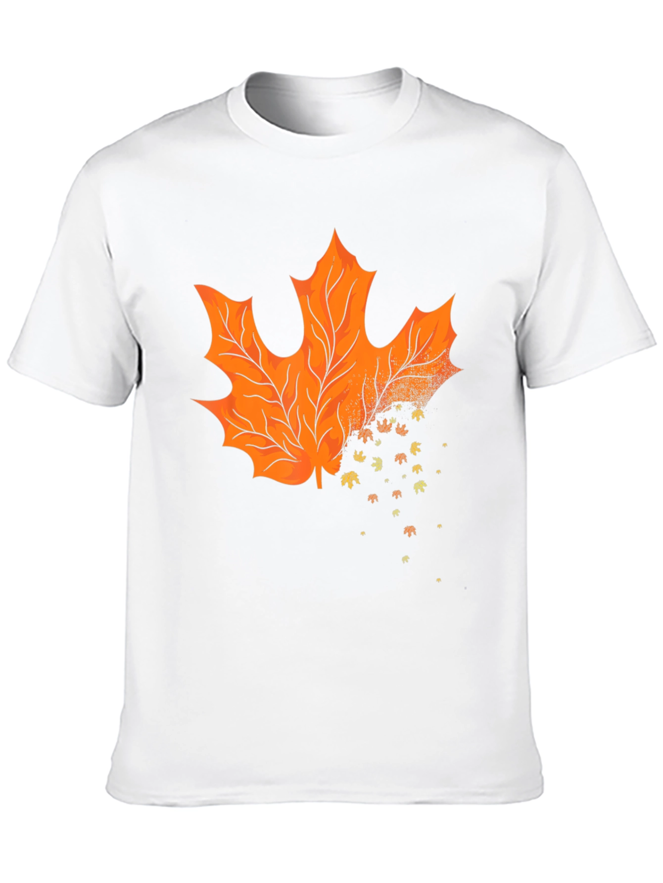 Black Autumn Leaf T-Shirt - Stylish Fall Apparel view 10