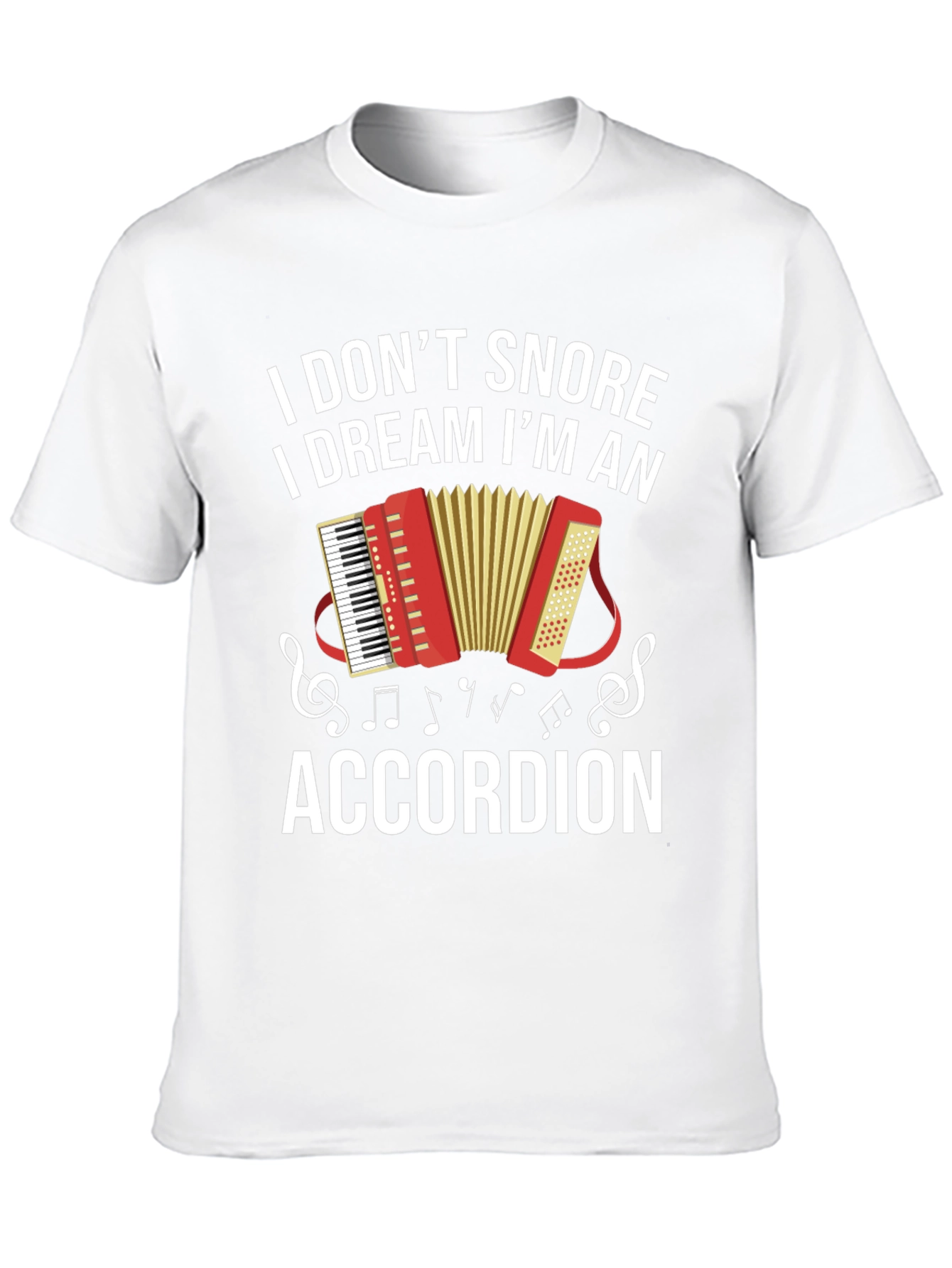 Black Funny Accordion Dream T-Shirt view 10