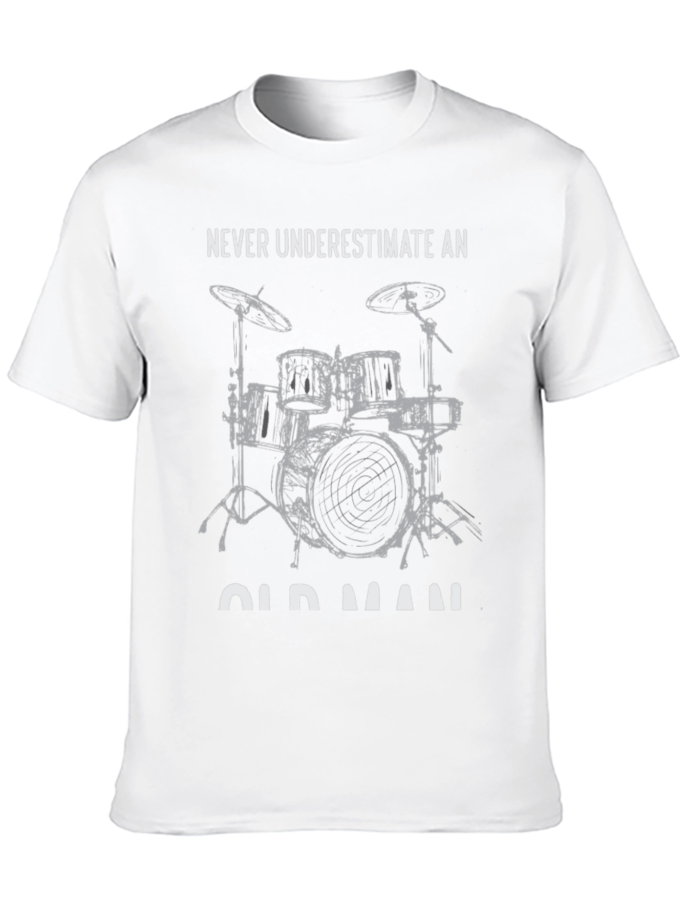 Black Never Underestimate Old Man Drummer T-Shirt view 10