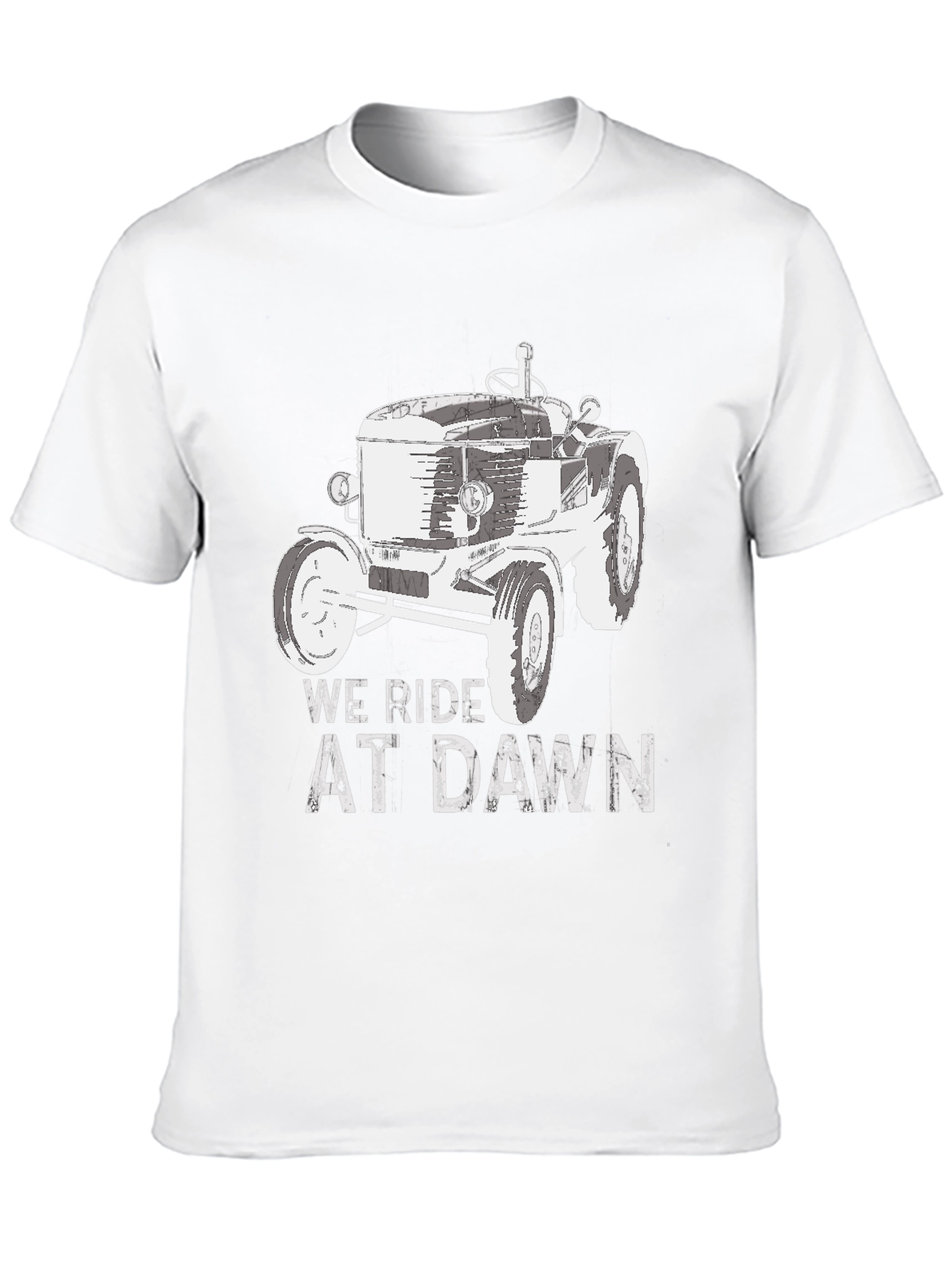 Black We Ride At Dawn Tractor Graphic Tee view 10