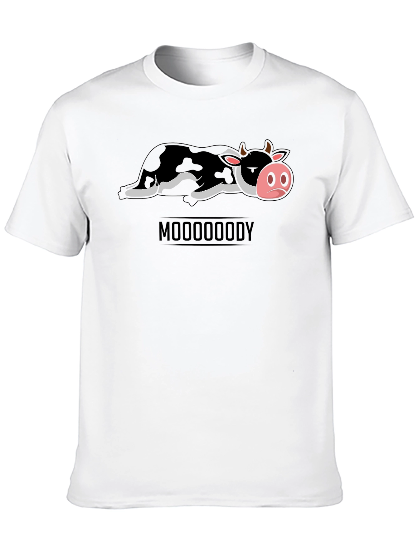 Mooooody Graphic Tee - Funny Cow Design - 10