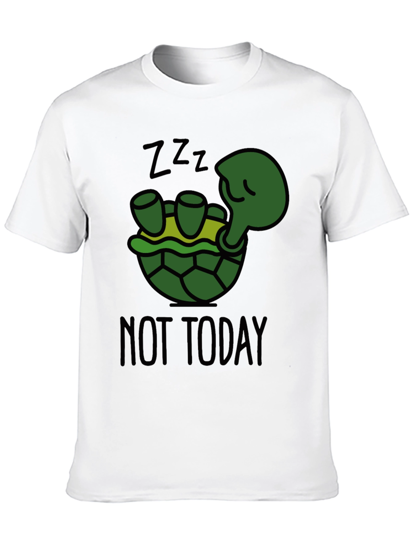 Black Lazy Turtle T-Shirt - Not Today view 10
