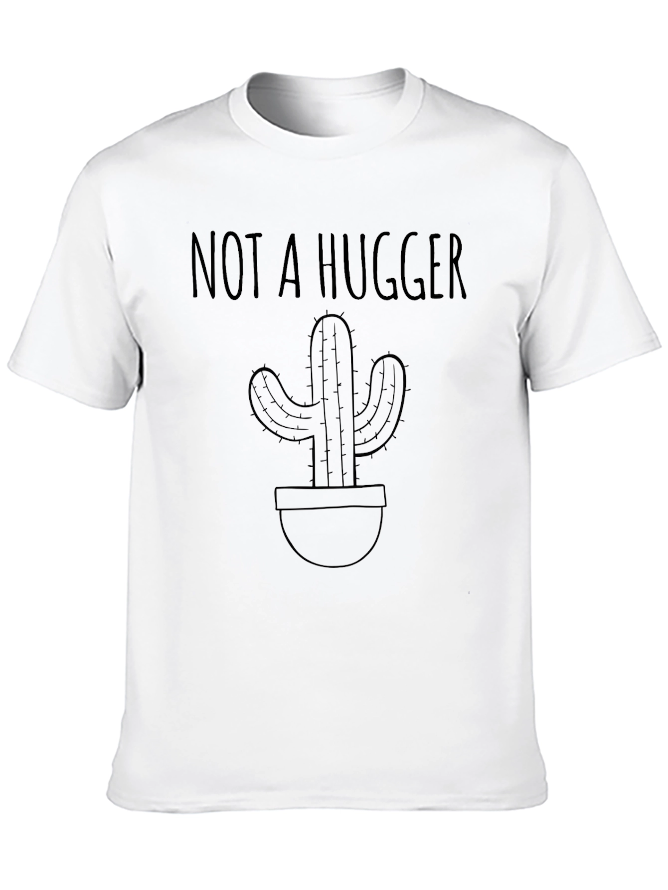 Black Not A Hugger Cactus Graphic Tee - Unisex view 10