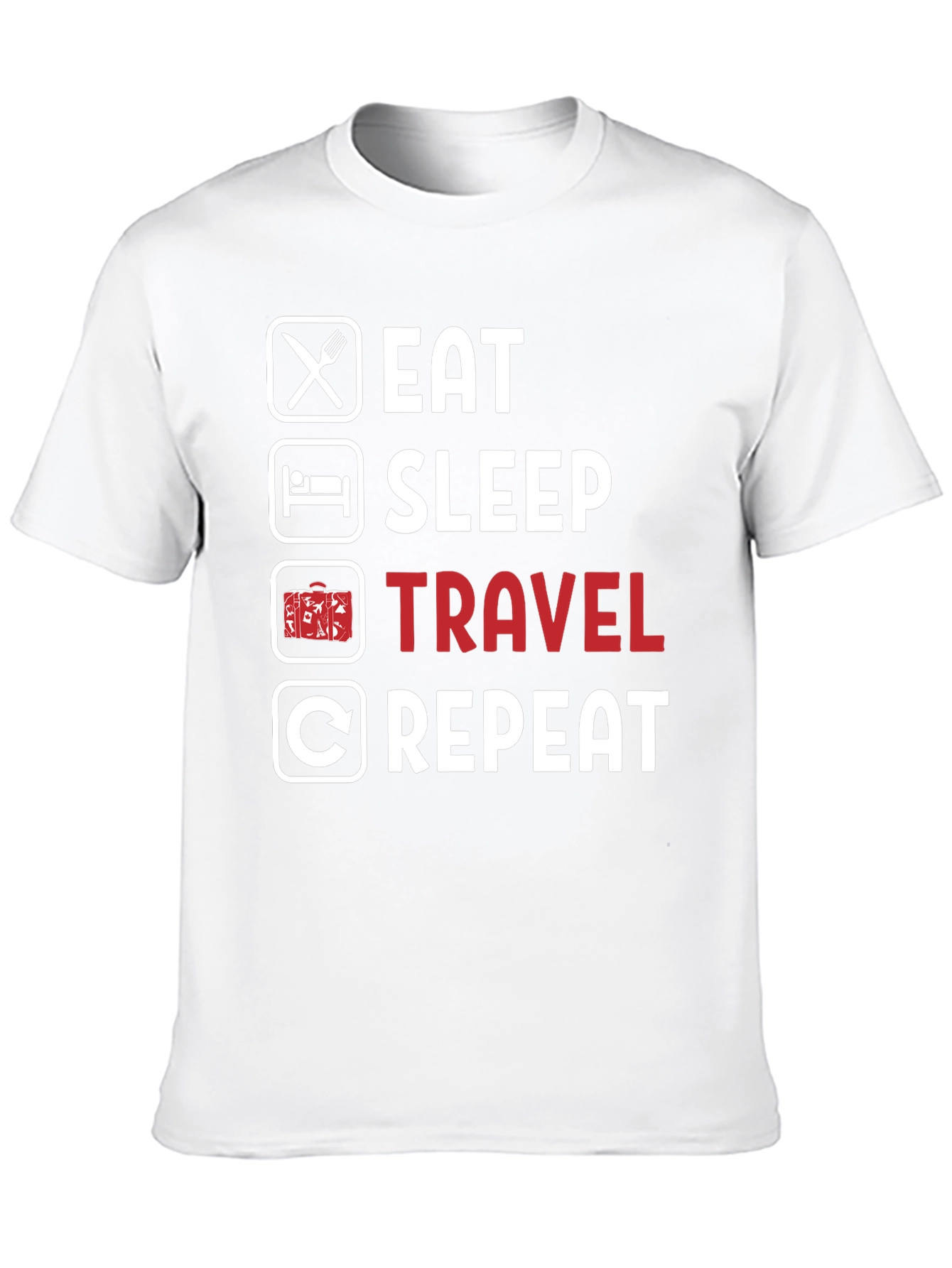Eat Sleep Travel Repeat T-Shirt - Adventure Awaits! - 10