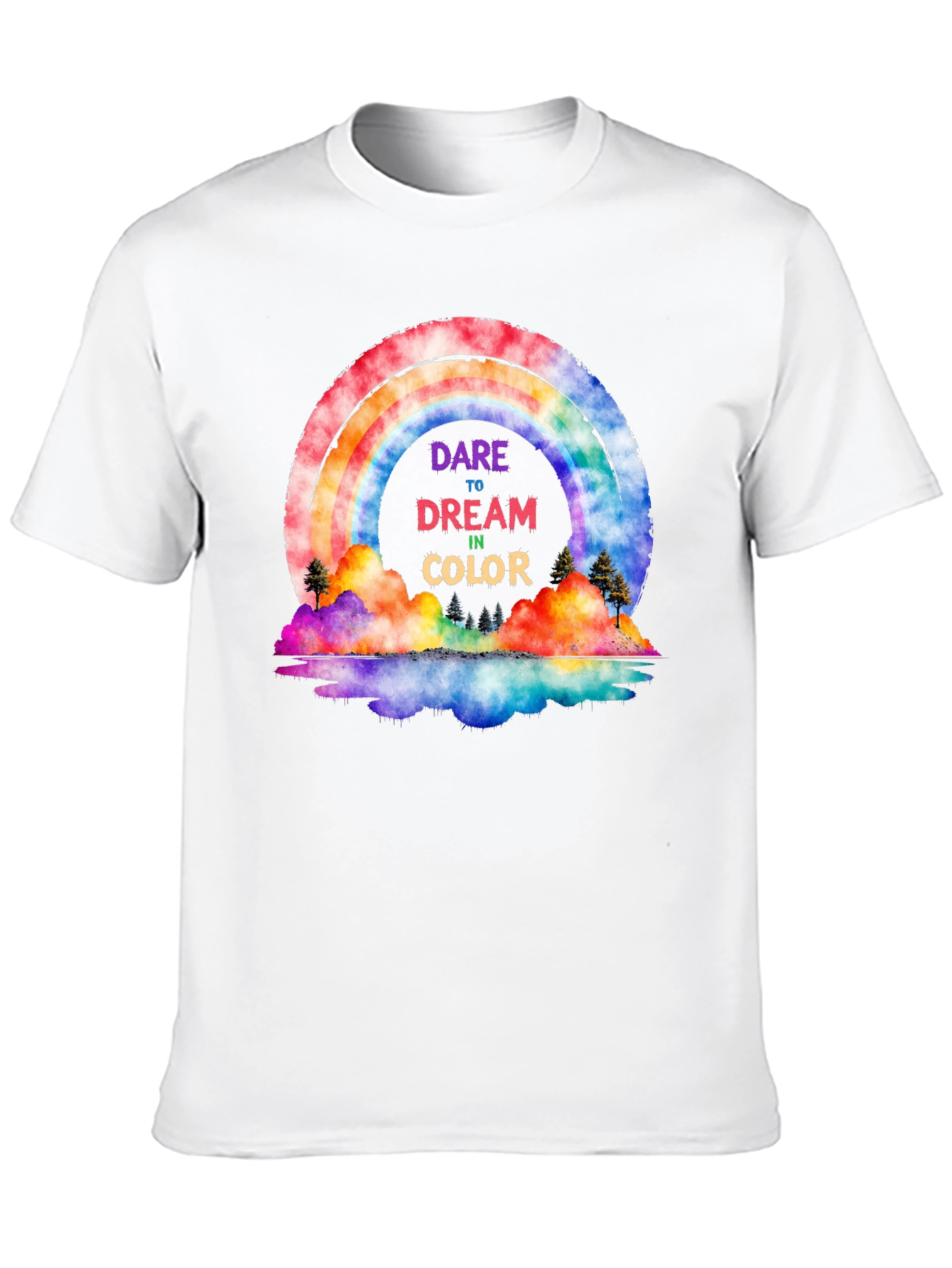 Black Dare to Dream Rainbow Graphic Tee view 10