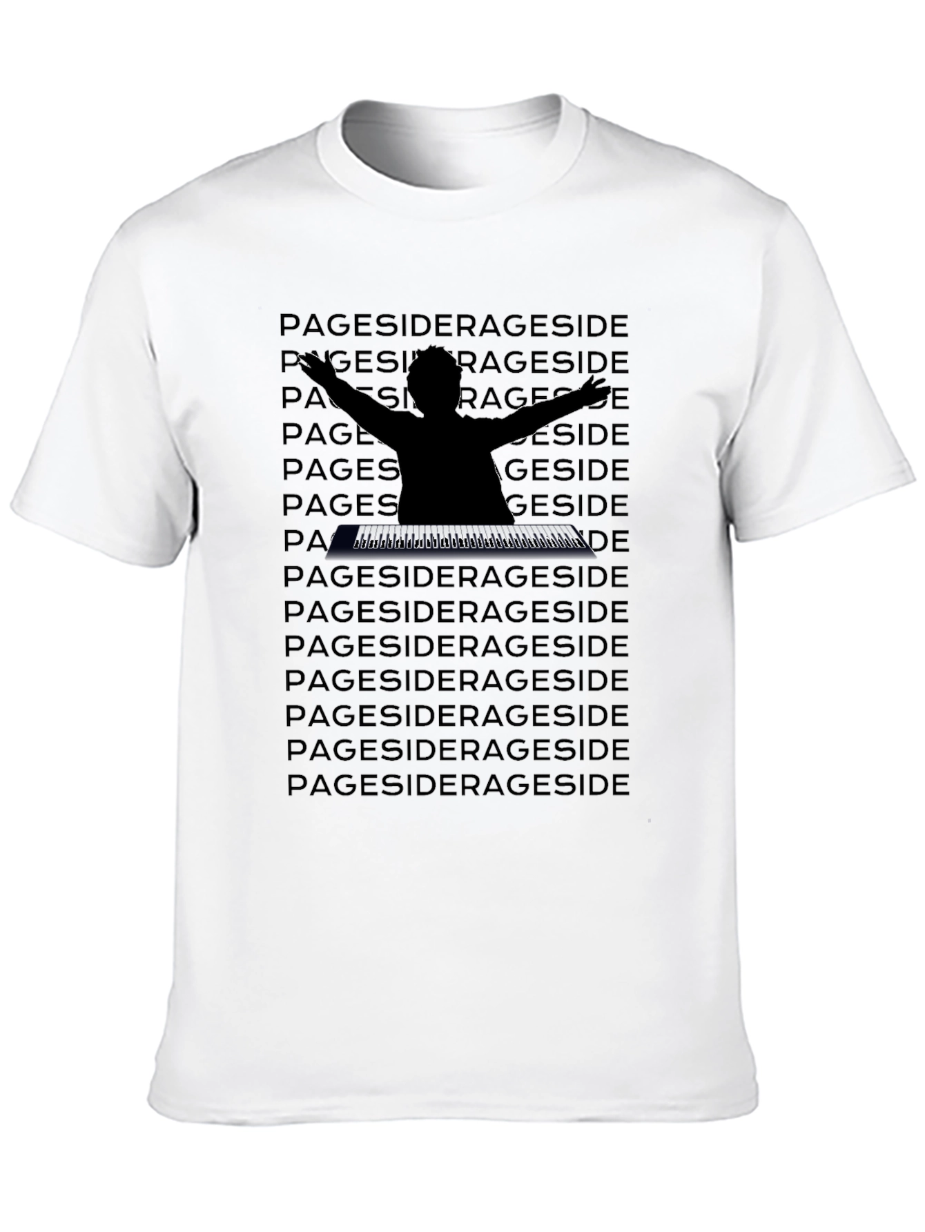 Black Pageside Graphic Print T-Shirt view 10