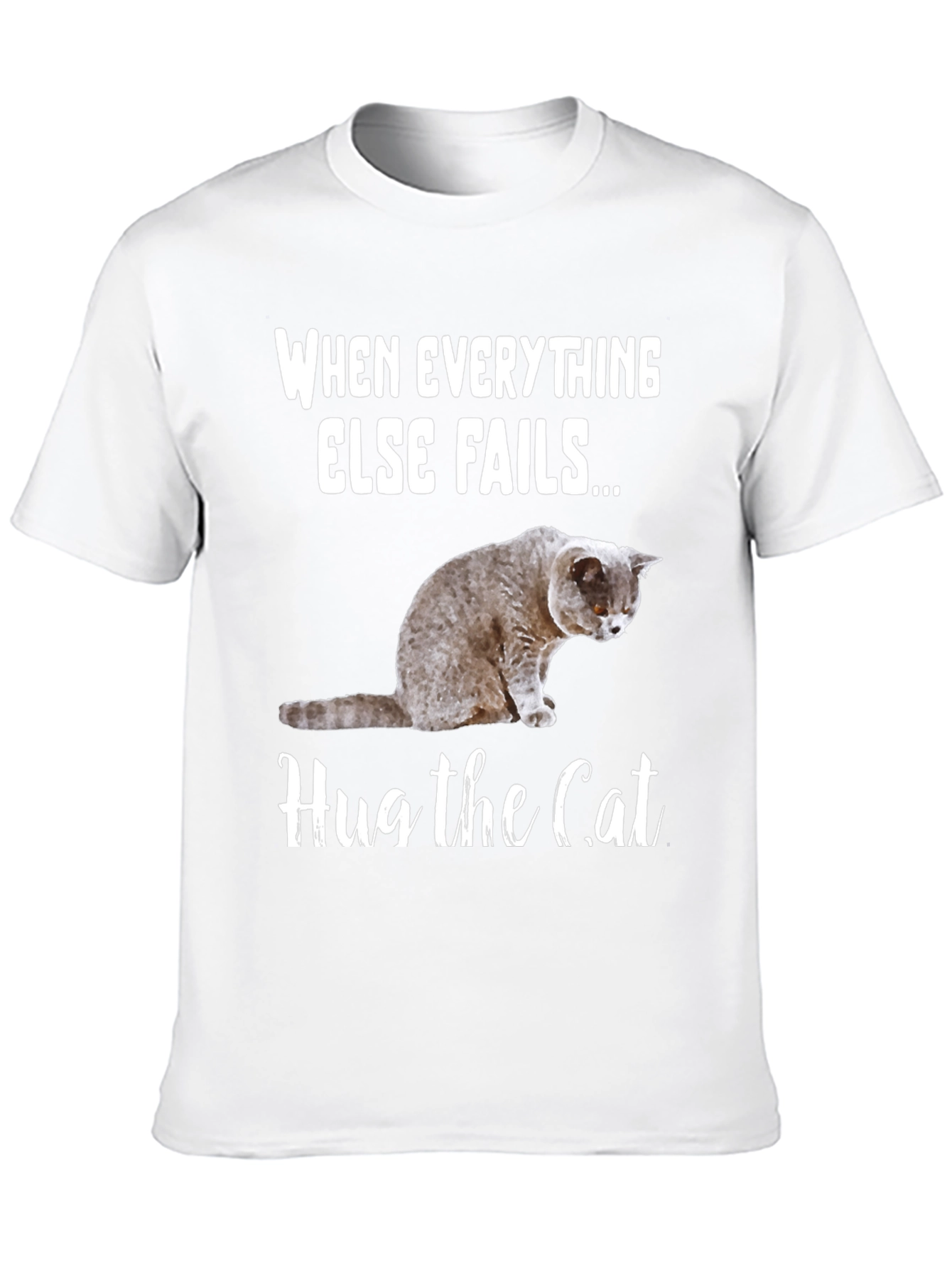 Black Hug the Cat T-Shirt: When Everything Else Fails... view 10
