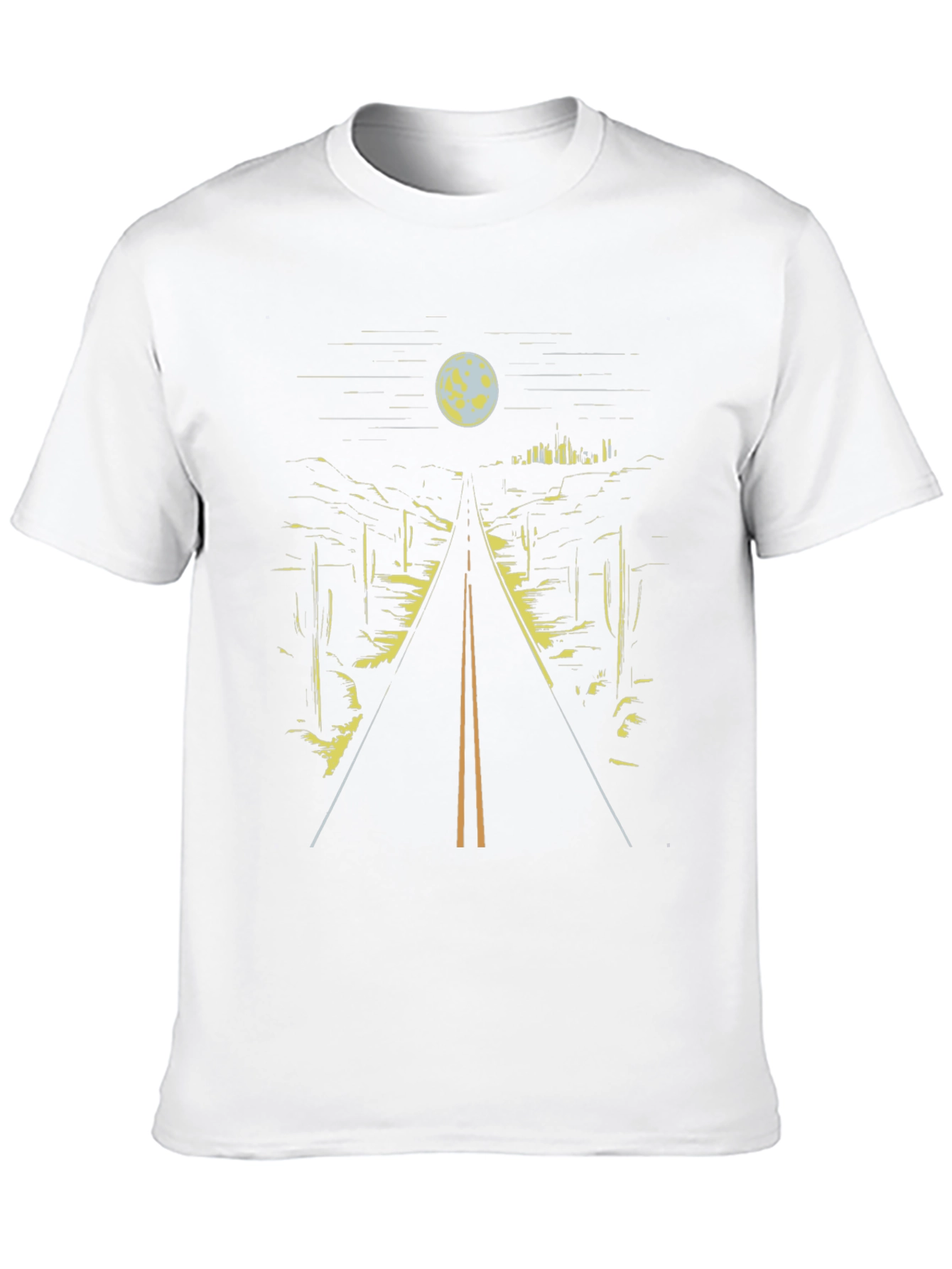 Black Desert Road Moon Graphic Tee - Black view 10