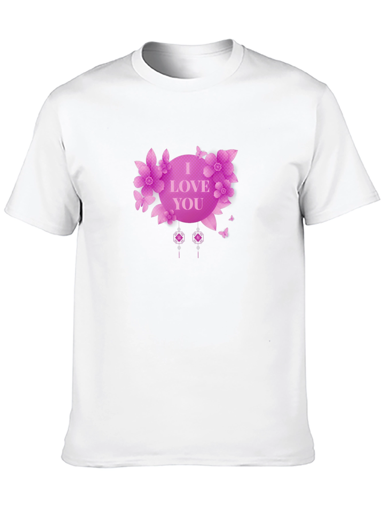 Black I Love You Floral Graphic T-Shirt - Black view 10