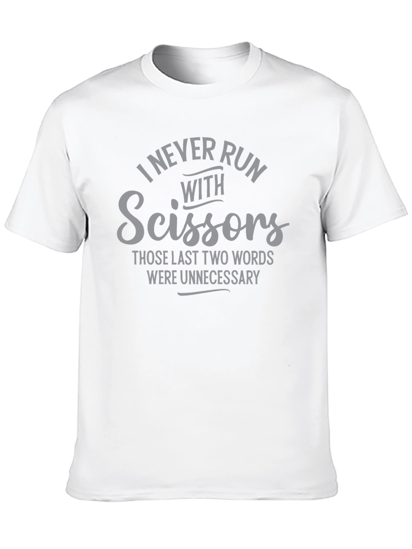 Black I Never Run With Scissors Graphic Tee view 10