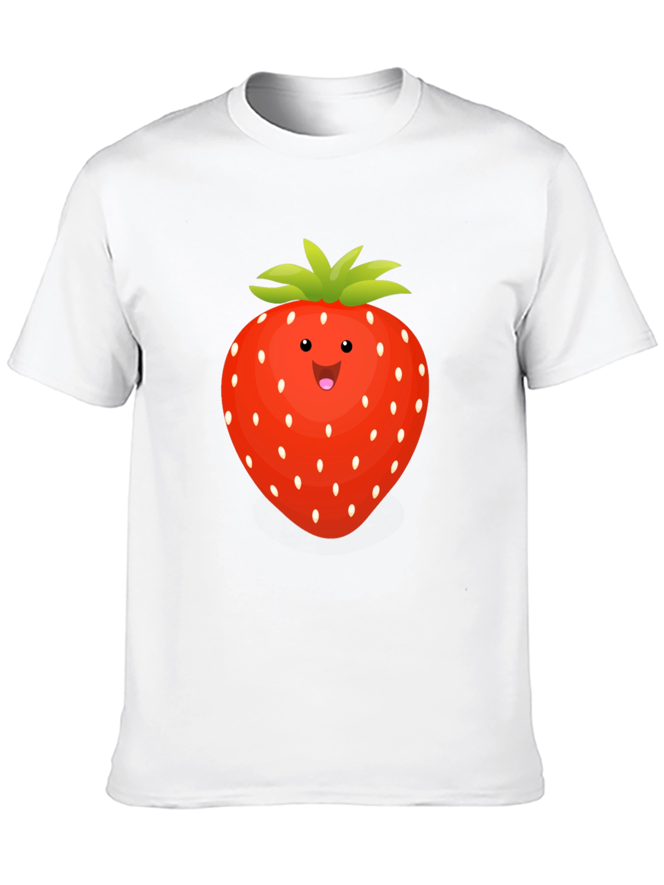 Black Strawberry Graphic Tee - Fun Fruit T-Shirt view 10