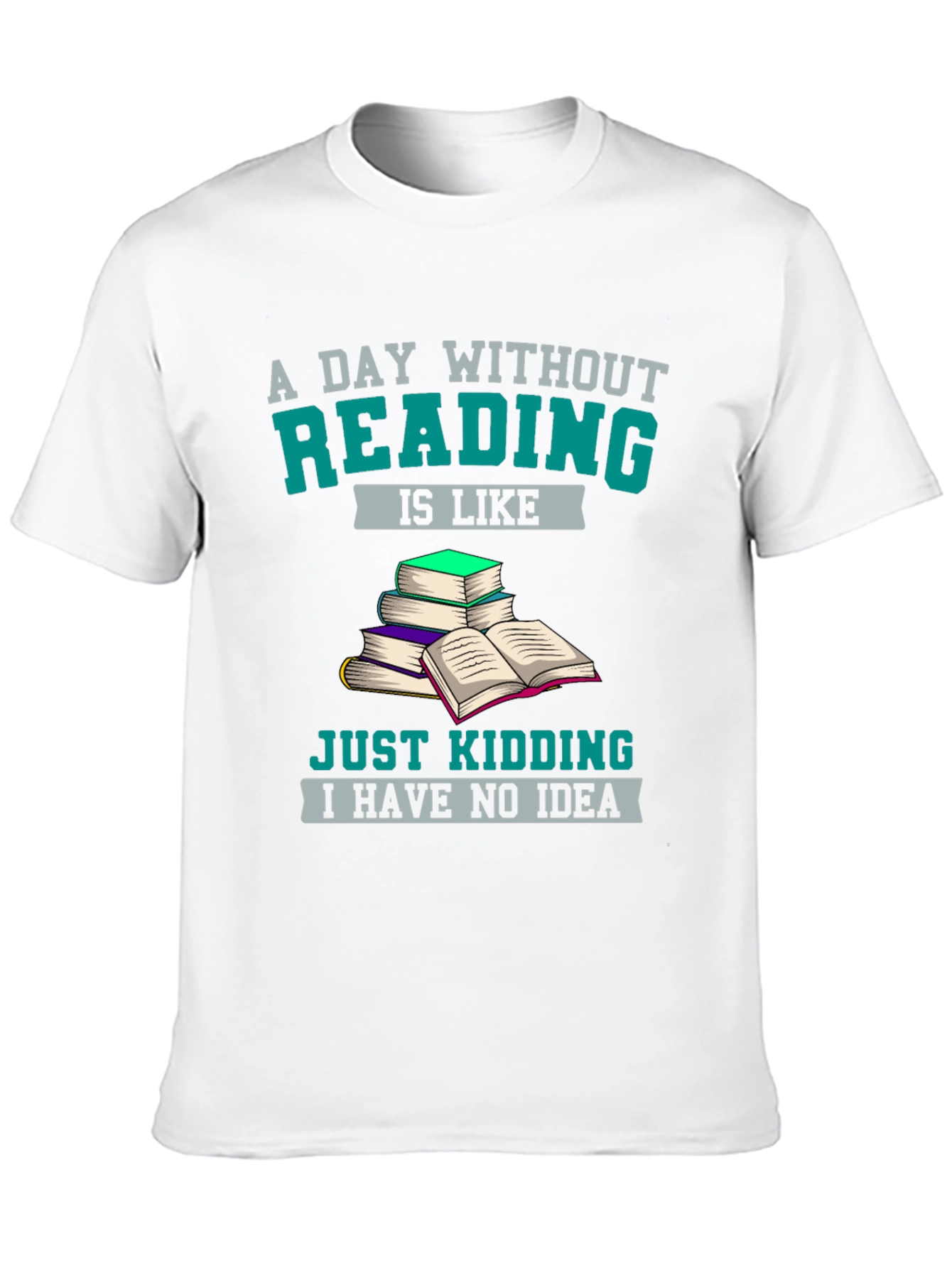 Black Funny Reading Lover T-Shirt - A Day Without Reading view 10