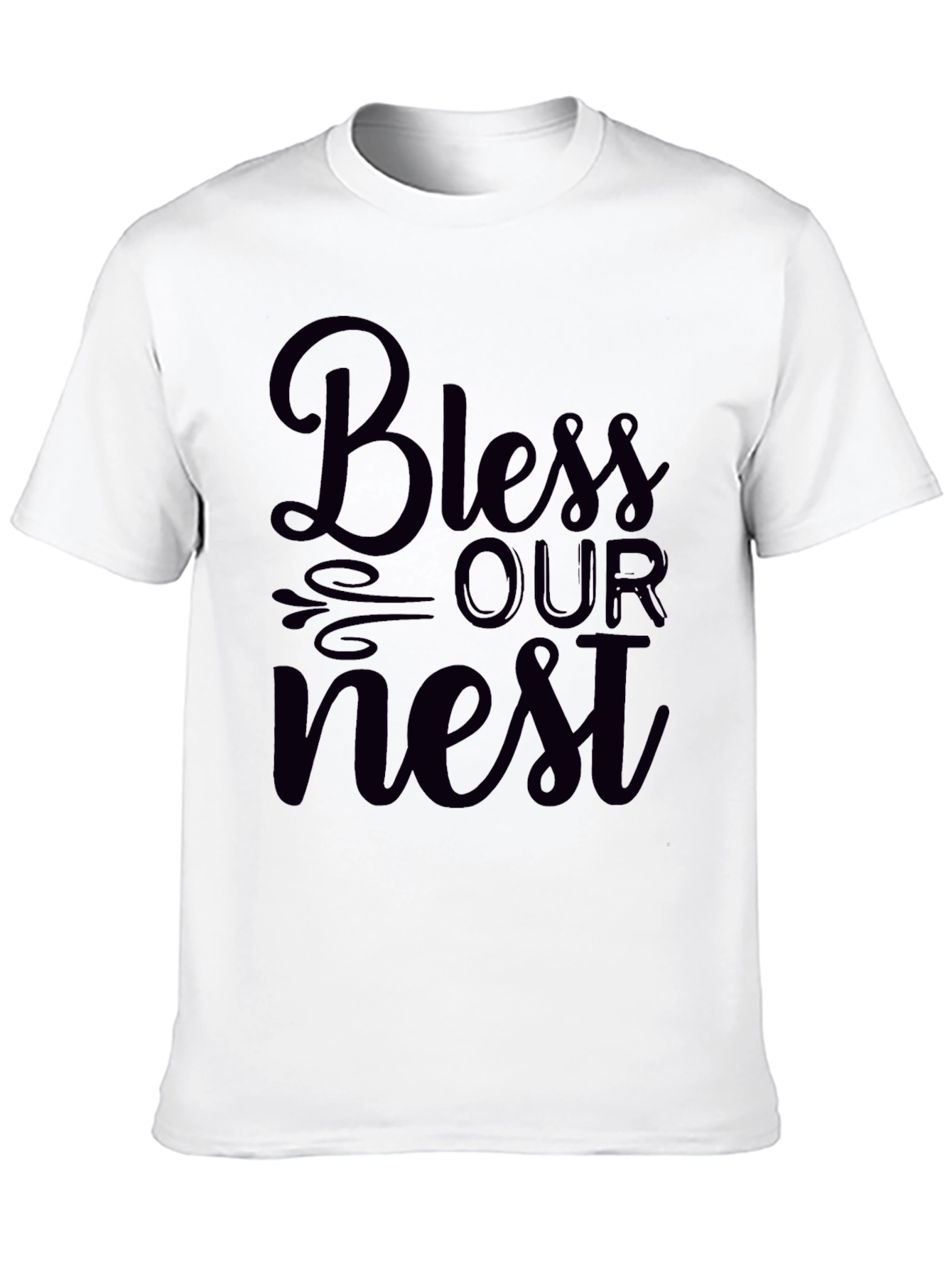 Black Bless Our Nest Graphic Tee - Stylish Comfort view 10