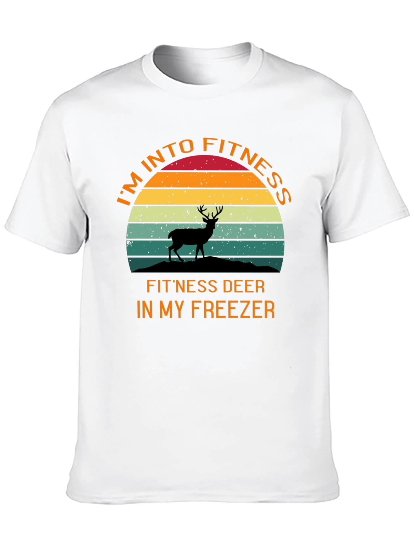 Black Fitness Deer T-Shirt - Humorous Workout Tee view 10