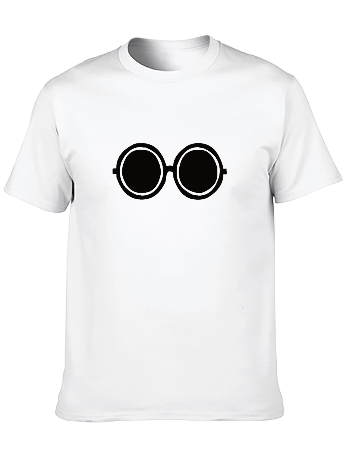 Black Retro Specs Black T-Shirt view 10