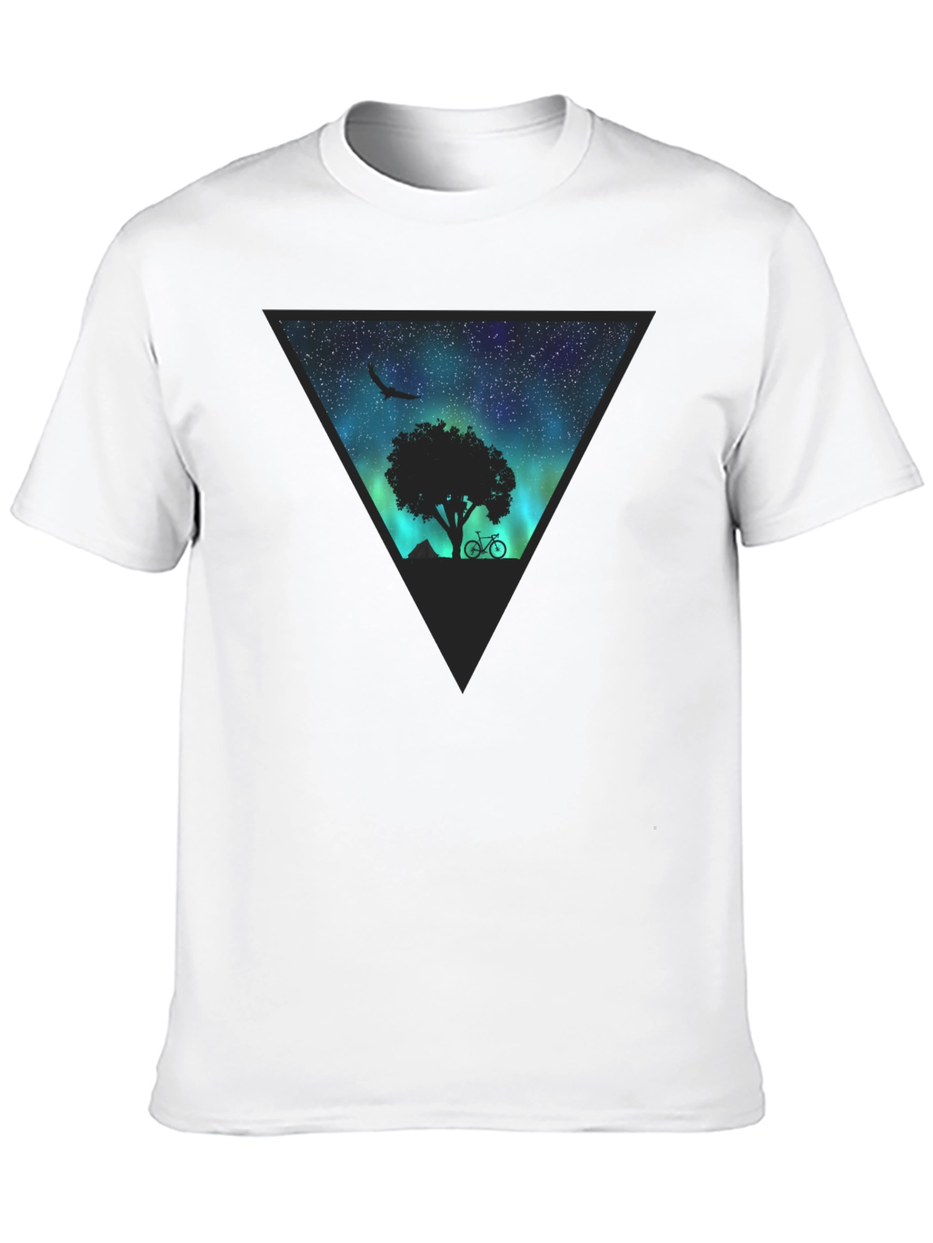 Black Aurora Tree Graphic Tee - Black view 10